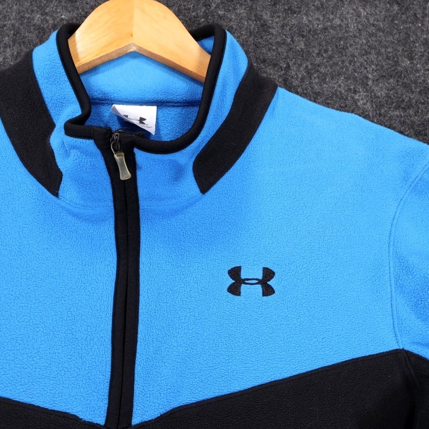 Under Armour Under Armour Fleece Pullover Mens Large Blue Colorblock 1/4 Zip Active Size US L / EU 52-54 / 3 - 5 Thumbnail