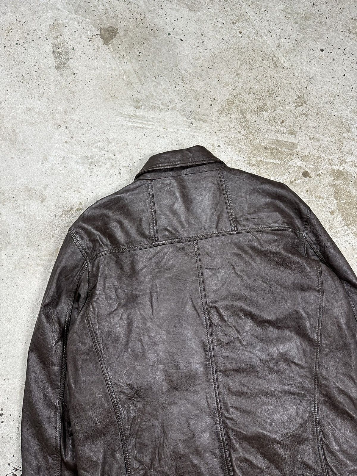 Genuine Leather × Vintage ‼️ Vintage y2k Brown Lamb Leather Jacket Size US L / EU 52-54 / 3 - 13 Thumbnail