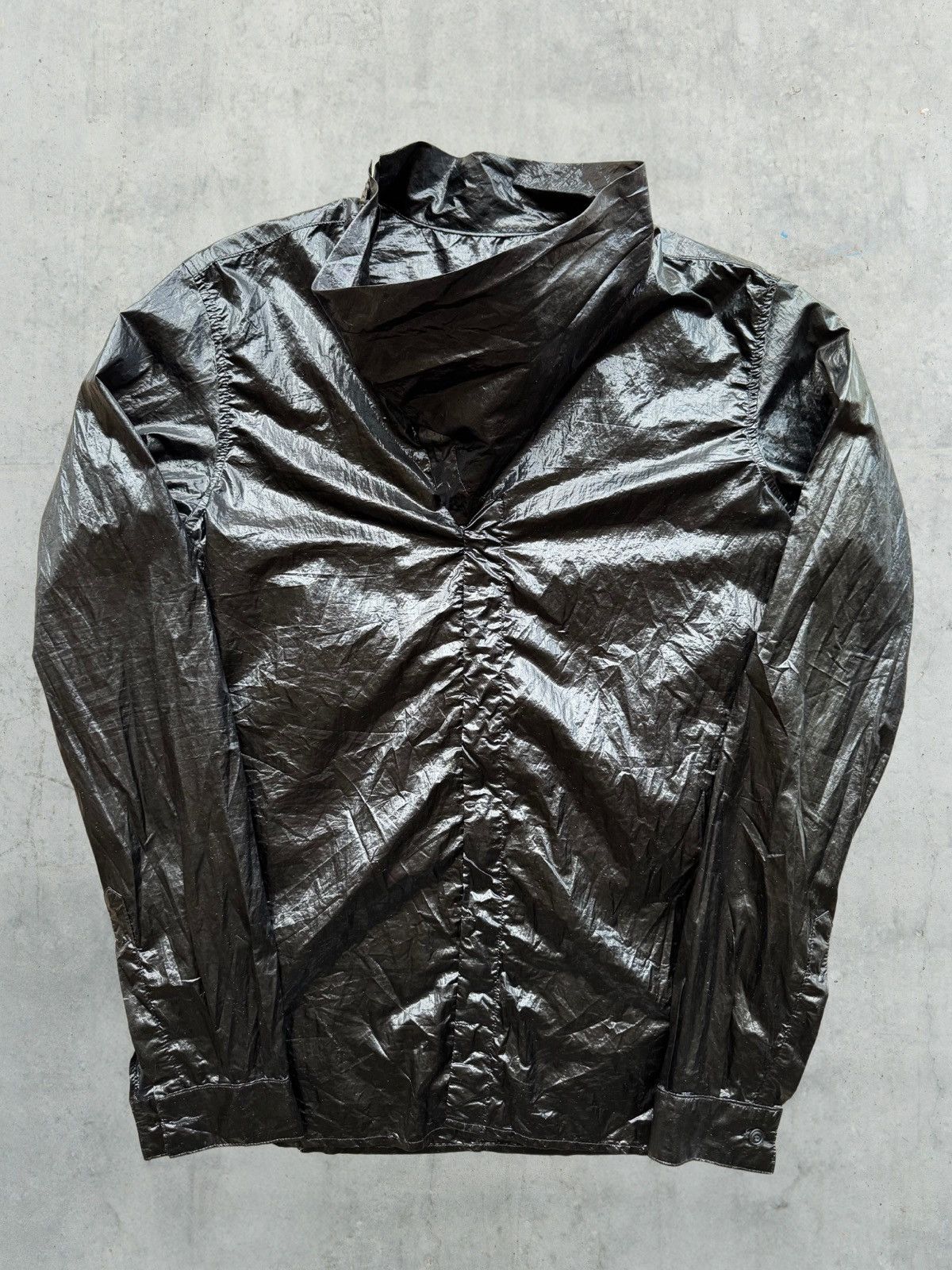 Pre-owned Rick Owens Island S/s13 Megacowl Shirt In Black