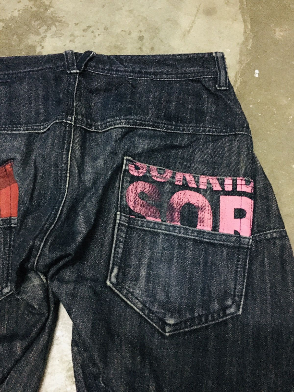 If Six Was Nine × Japanese Brand × Le Grande Bleu (L.G.B.) Sorridere Punk Gothic Distressed Jeans (15) Size US 31 - 14 Thumbnail