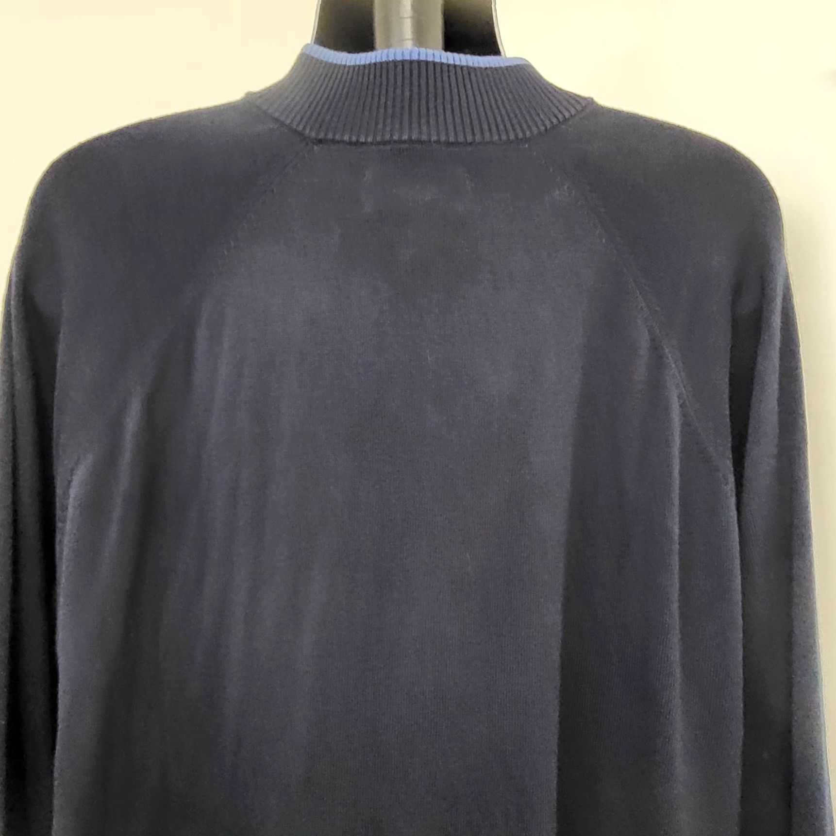 Vintage Duluth Trading Company Sweater Men XL Blue 1/4 Zip Pullover Cotton Blend Knit Classic Casual Workwear Mens Pullover 1/4 Zip Zip Mock Neck Size US L / EU 52-54 / 3 - 6 Thumbnail