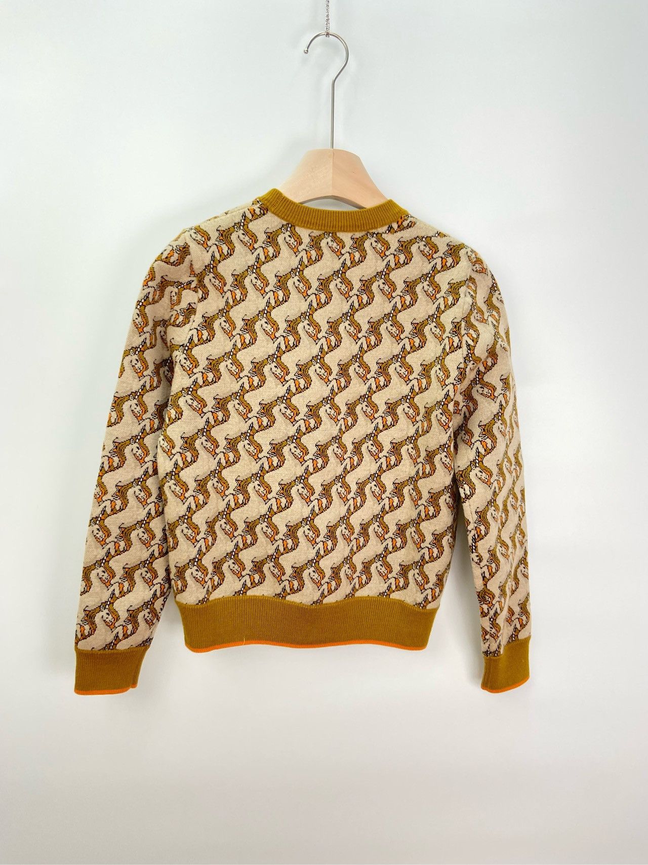Burberry Burberry Unicorn Blend Jacquard Knit Sweater Beige K26WX Size XS / US 0-2 / IT 36-38 - 2 Thumbnail
