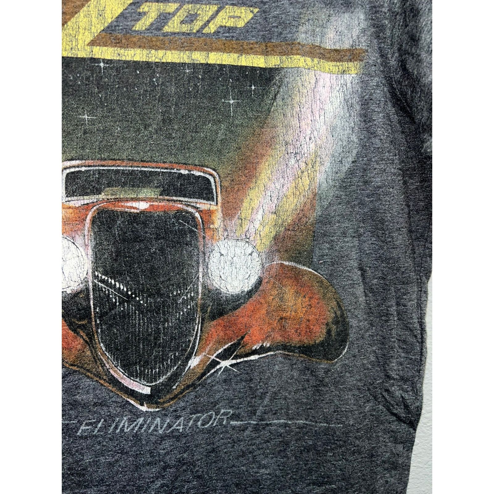 Next Level Apparel ZZ Top Shirt Eliminator Car Graphic Band Tour Gray Tee M Size US M / EU 48-50 / 2 - 3 Thumbnail