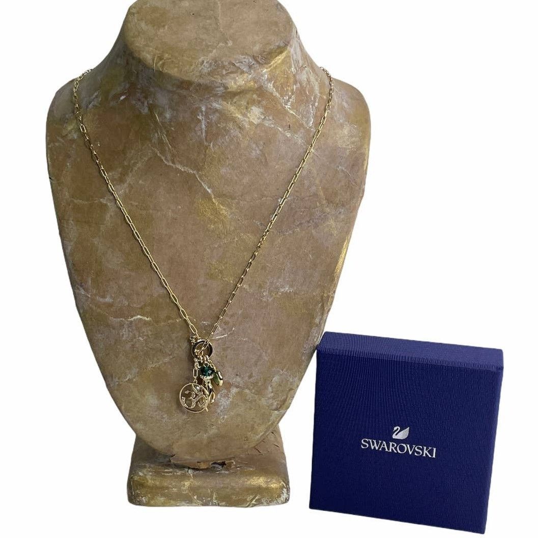Swarovski Swarovski Symbolic Hand Om Green, Gold-tone plated Necklace Size ONE SIZE - 3 Thumbnail
