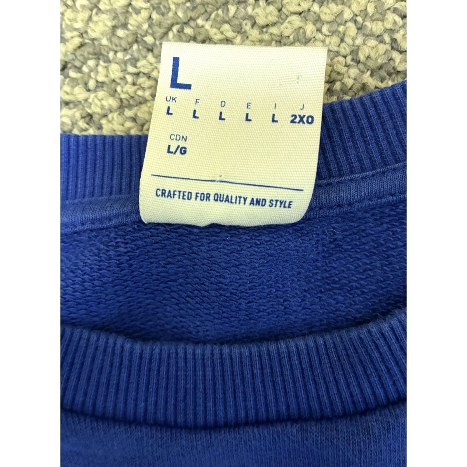Reebok Reebok Shirt Mens L Blue Classics Big Logo Sweatshirt Size US L / EU 52-54 / 3 - 7 Thumbnail