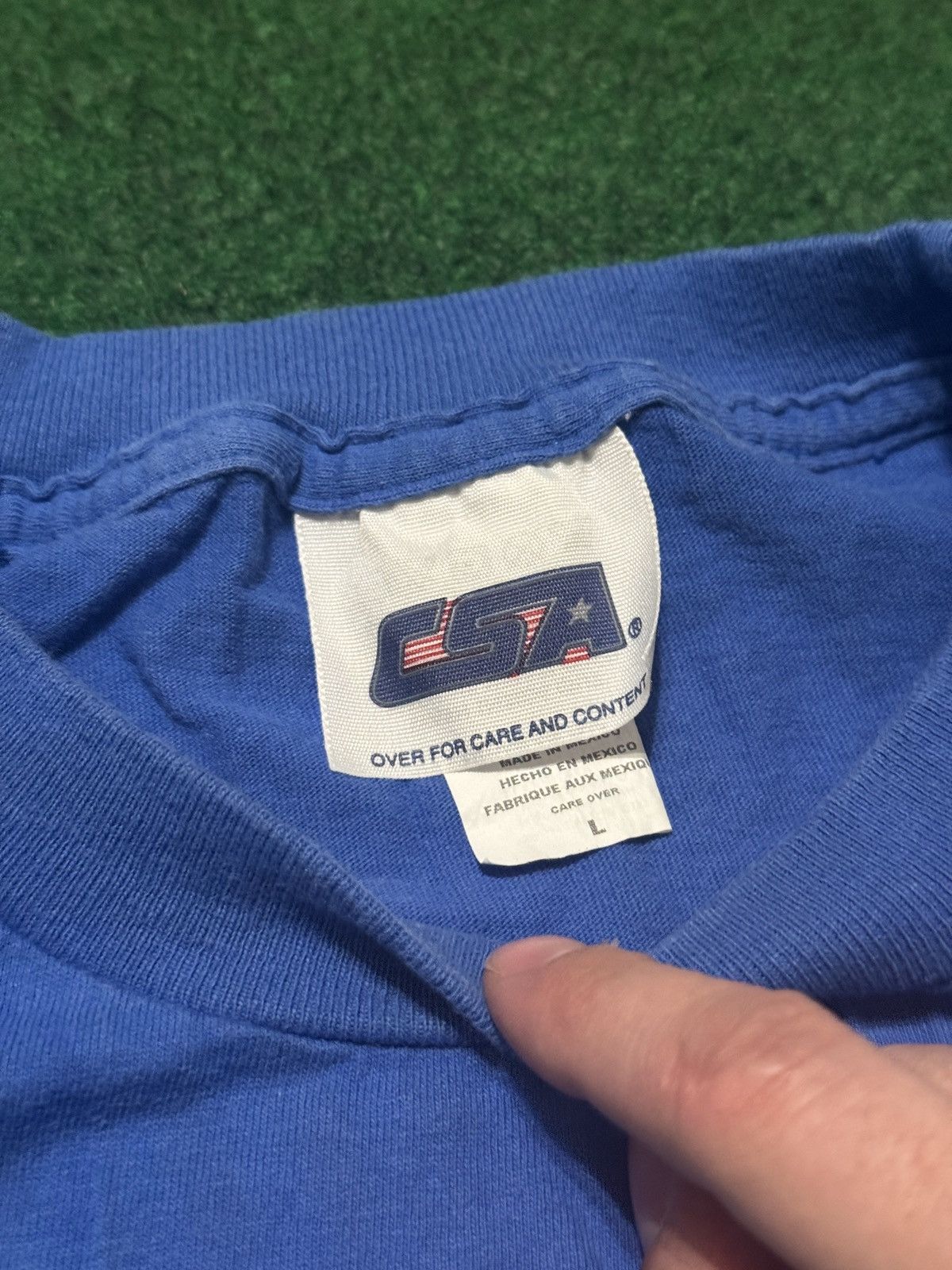 NFL × Vintage Vintage 90s Y2K Buffalo Bills Big Graphic Lrg Blue T Shirt Size US L / EU 52-54 / 3 - 4 Thumbnail