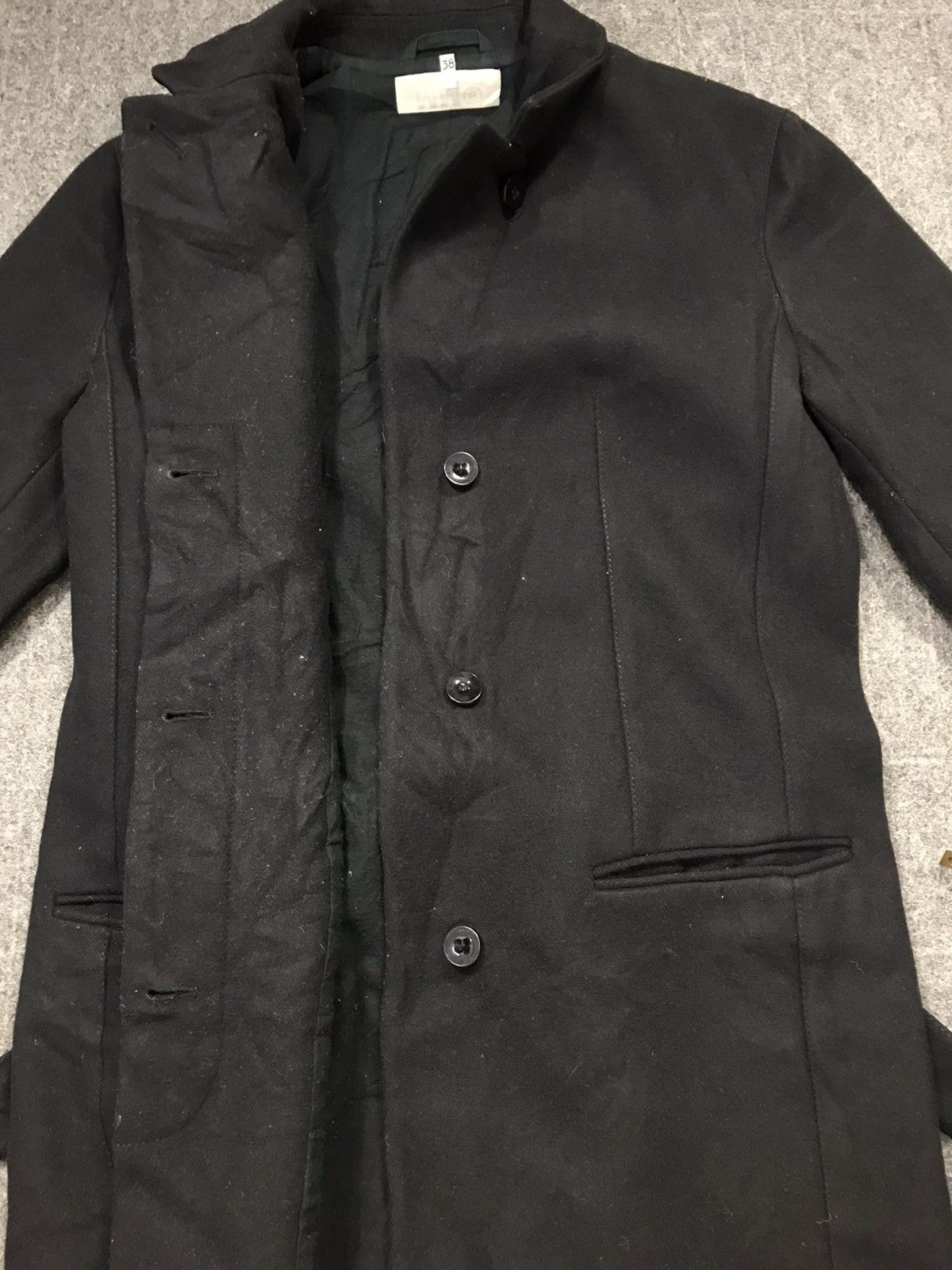 Designer × Maison Margiela Maison Martin Margiela MM6 Thick Wool Trench Coat Jacket Size US S / EU 44-46 / 1 - 5 Thumbnail