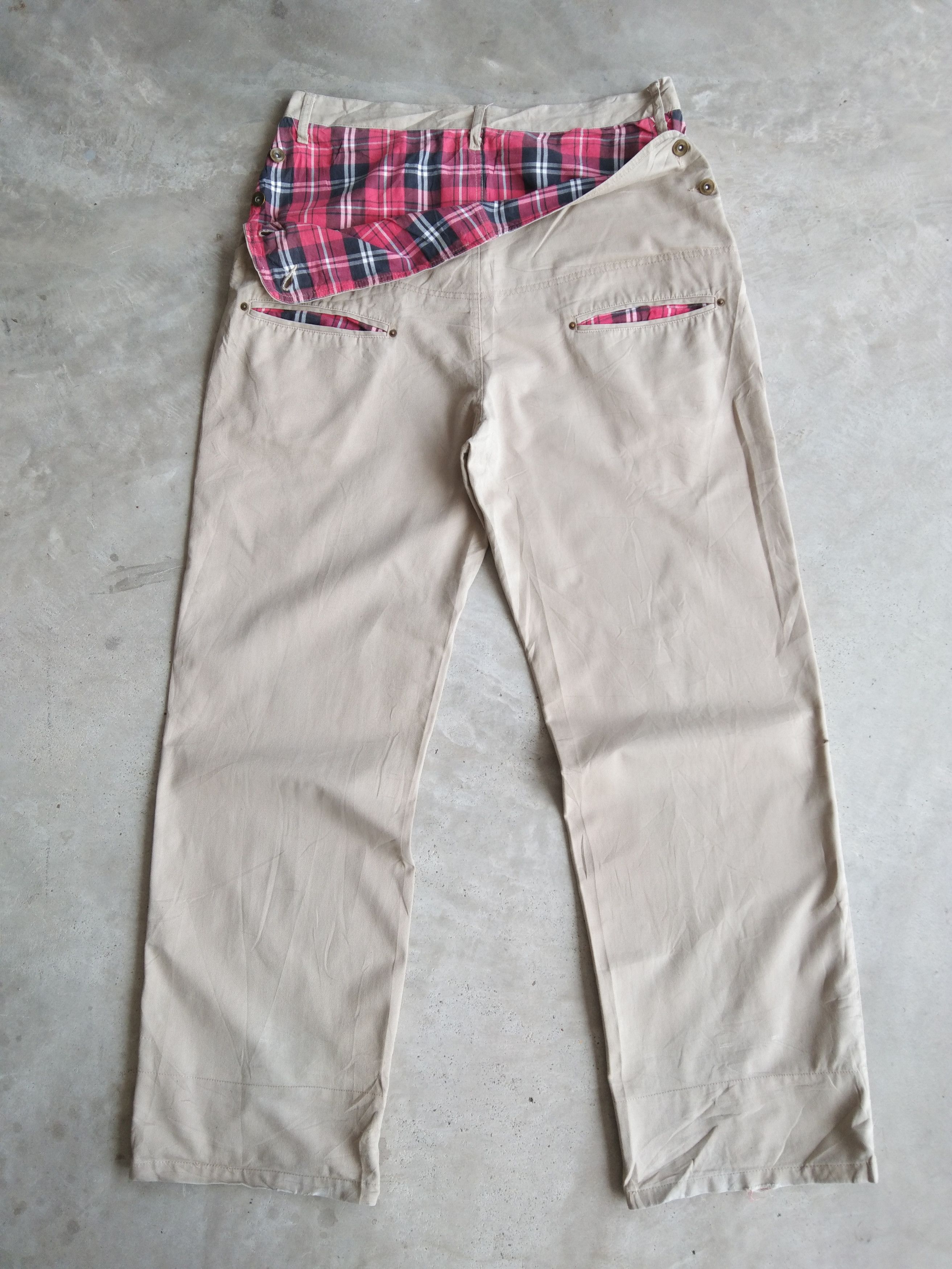 Japanese Brand Vintage Sorridere Avant-garde Style Loose Straight Pants Size US 34 / EU 50 - 2 Thumbnail