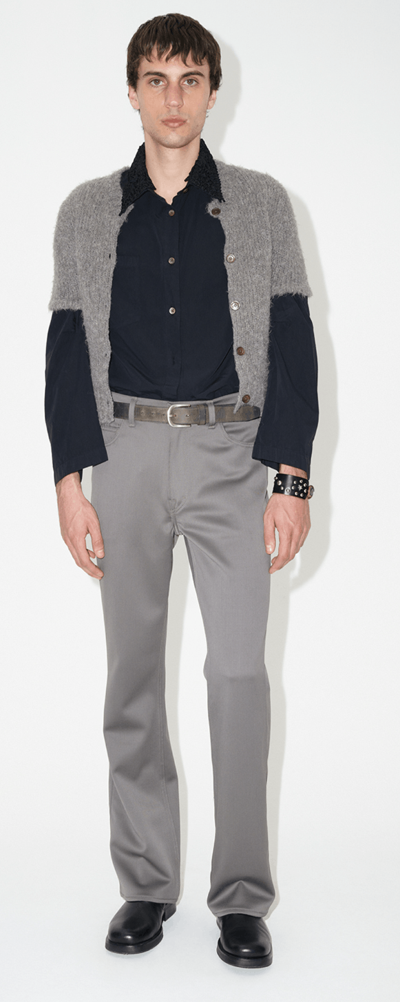 OUR LEGACY 70s Cut Mole Grey Exquisite Wool Trousers 30