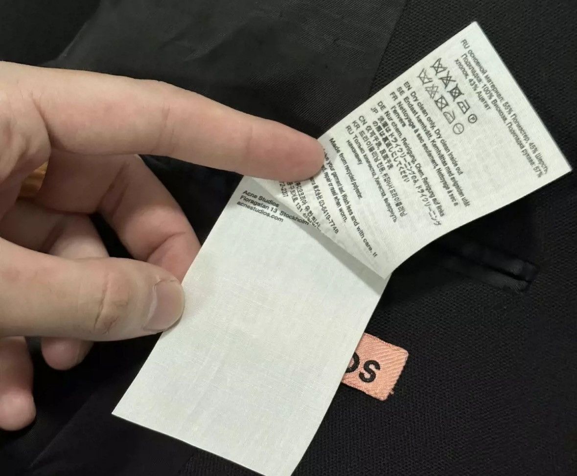 Acne Studios Acne studios Single-breasted suit with lapel Size US S / EU 44-46 / 1 - 8 Thumbnail
