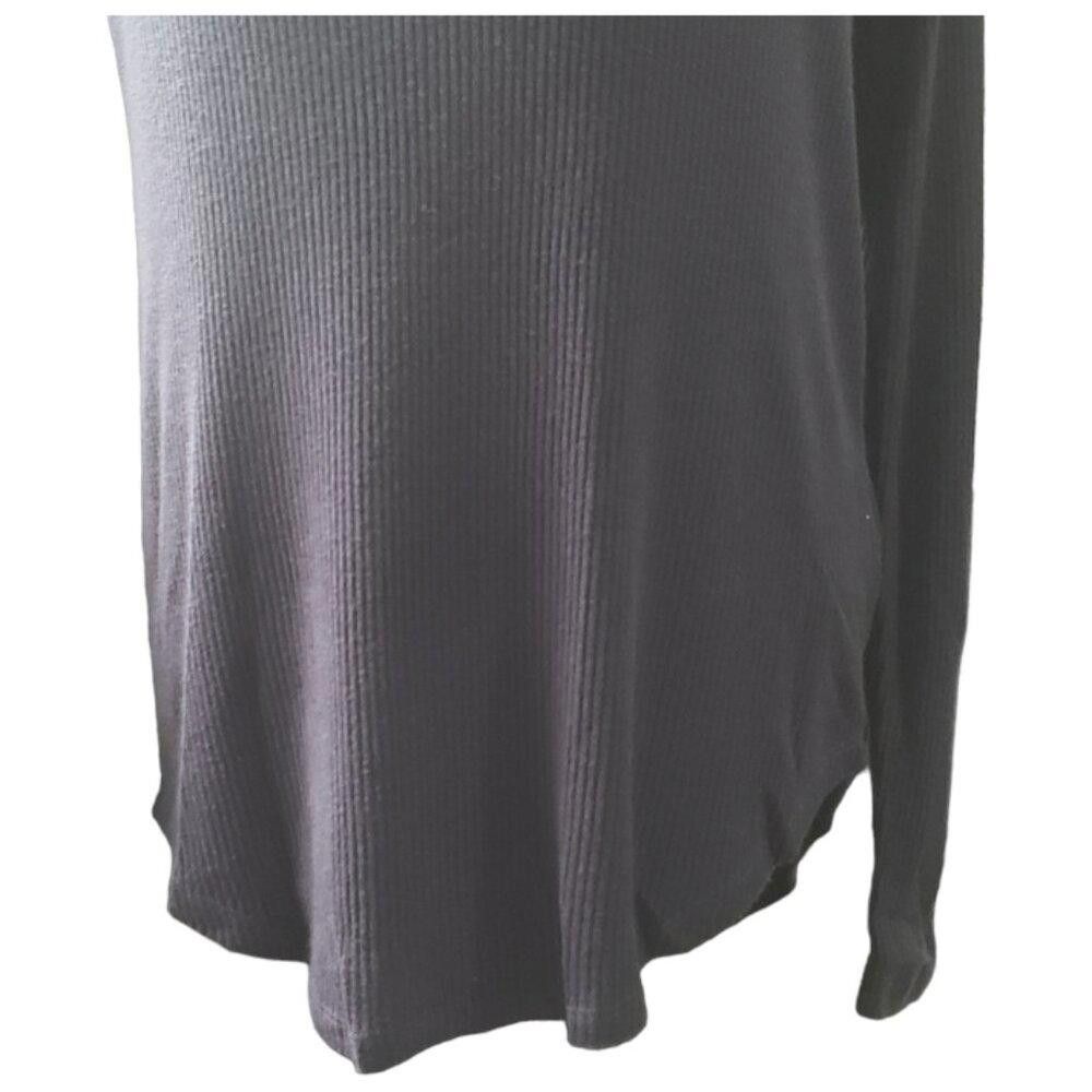 Designer CT1758 Charlie B Navy Cowl Neck Ribbed Top P/S Size S / US 4 / IT 40 - 3 Thumbnail