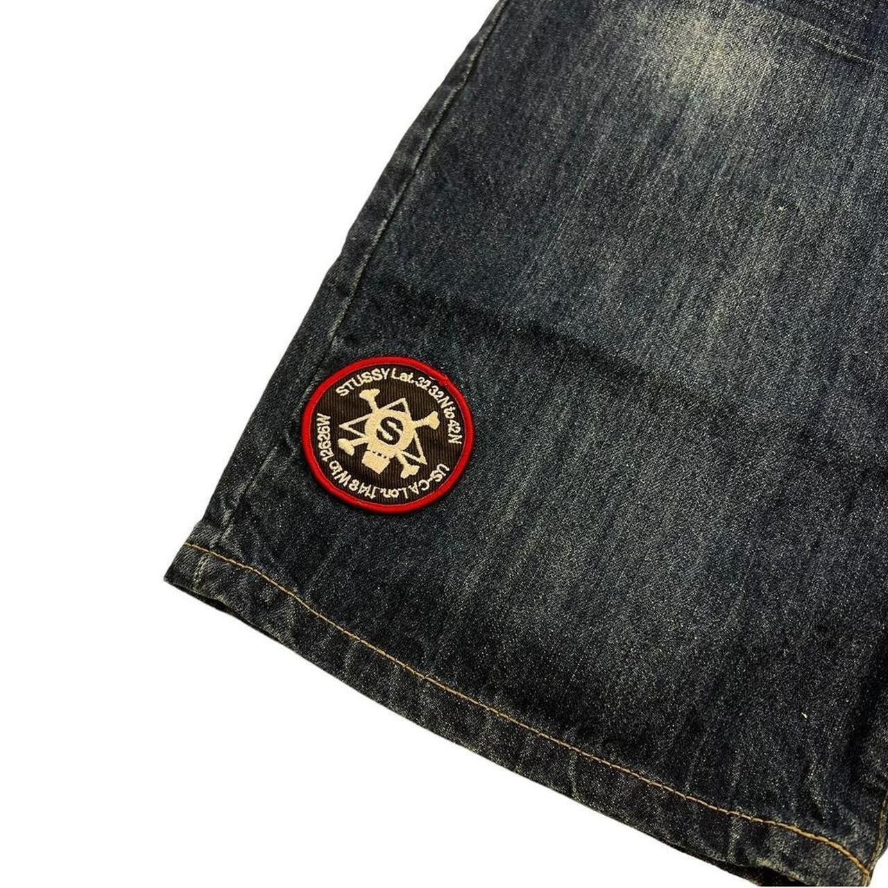 Stussy Vintage 2000s Stussy Patch Denim Shorts / Jorts - Waist: 36” Size US 36 / EU 52 - 7 Thumbnail