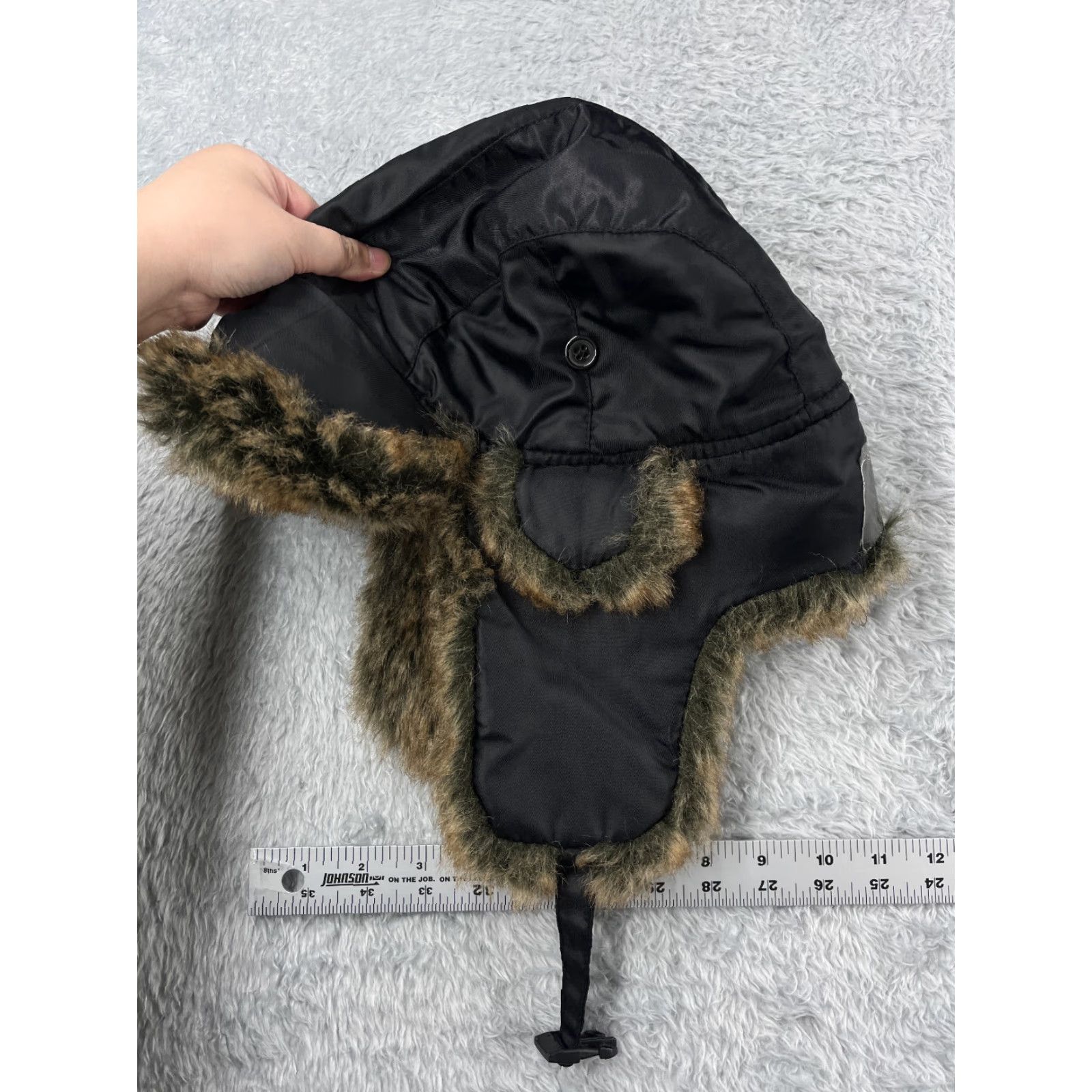 Vintage Jaxon Trapper Beanie Adult One Size Black 100% Nylon Ear Flaps Hats Mens Size ONE SIZE - 6 Thumbnail