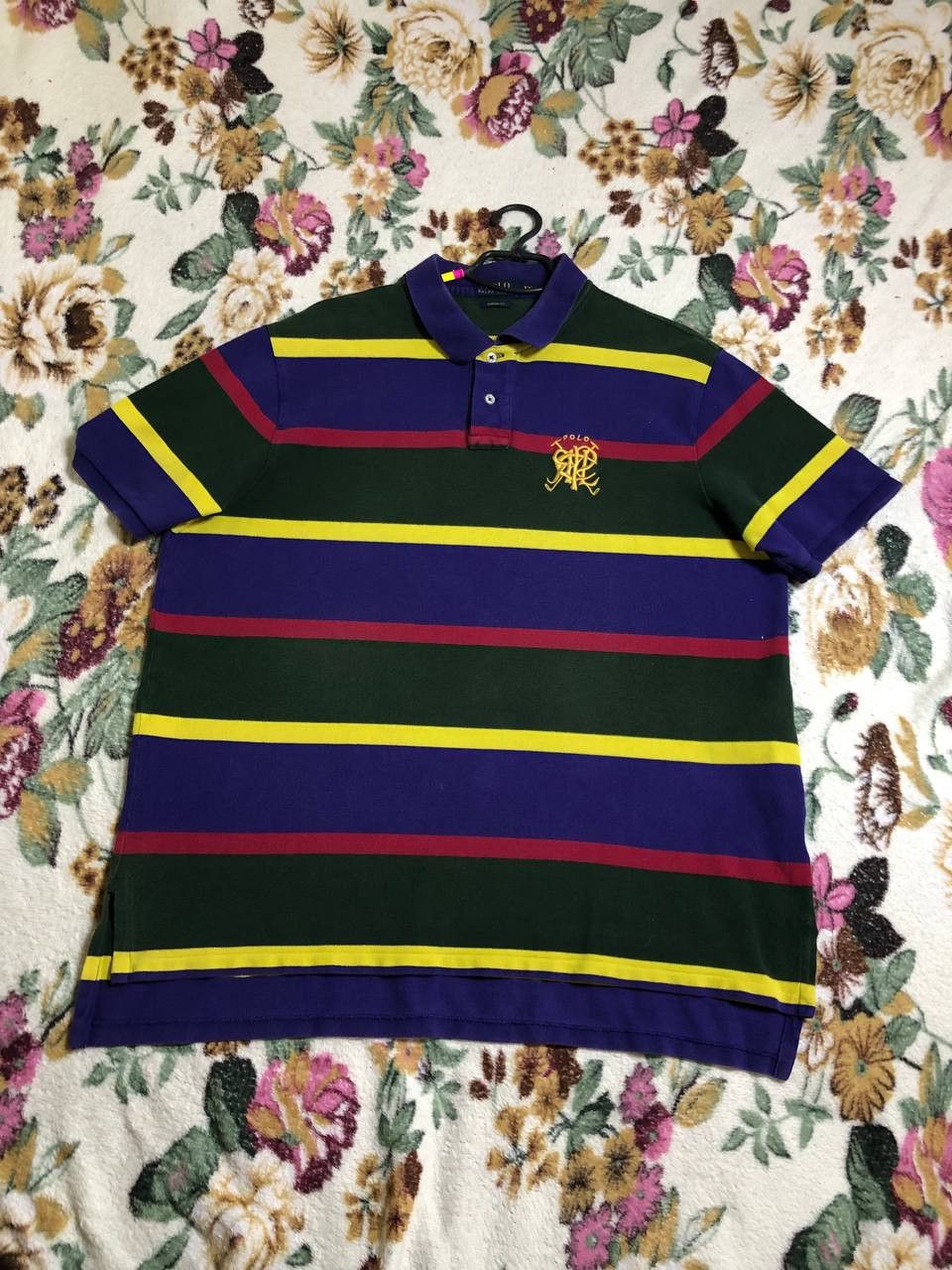Polo Ralph Lauren Vintage Y2K Polo Ralph Lauren Stripped Polo Tee Size US XXL / EU 58 / 5 - 1 Thumbnail