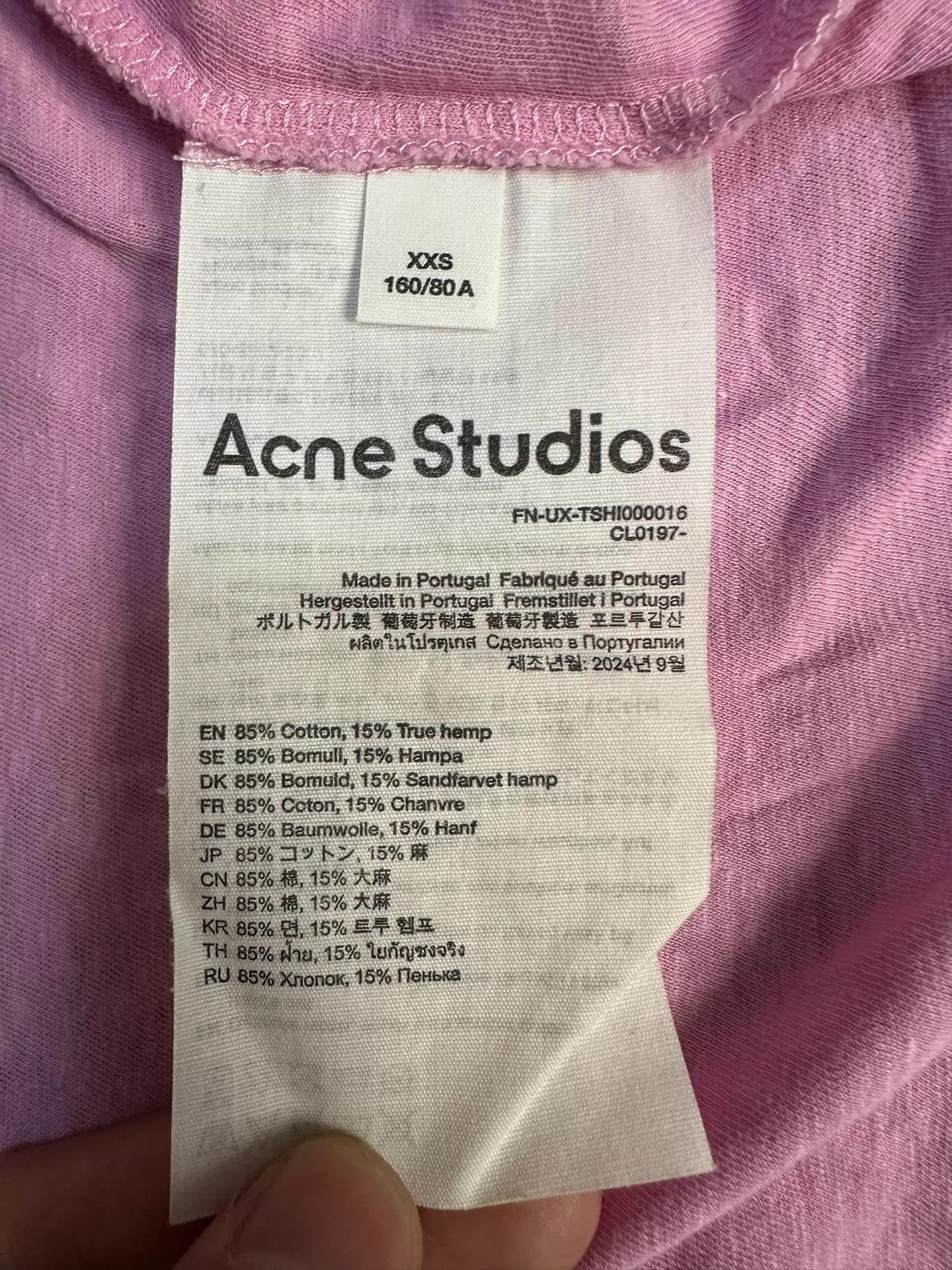 Acne Studios Acne Studios 1996 Pink XXS Logo T-shirt Size XS / US 0-2 / IT 36-38 - 4 Thumbnail