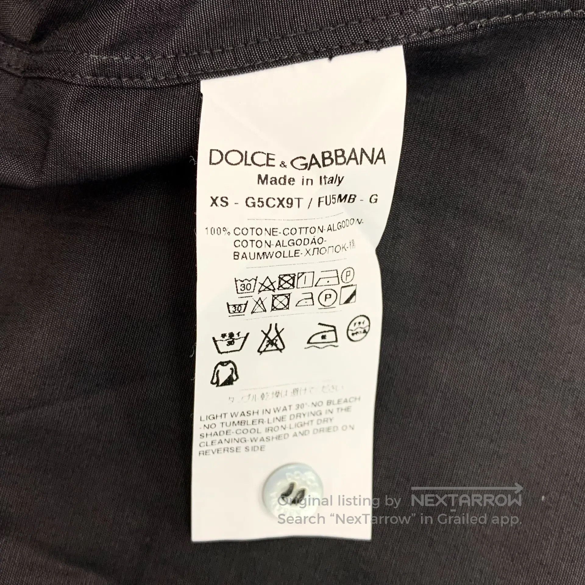 Dolce & Gabbana Dolce Gabbana Black Cotton Collared Single-Breasted Long-S Size S / US 4 / IT 40 - 6 Thumbnail
