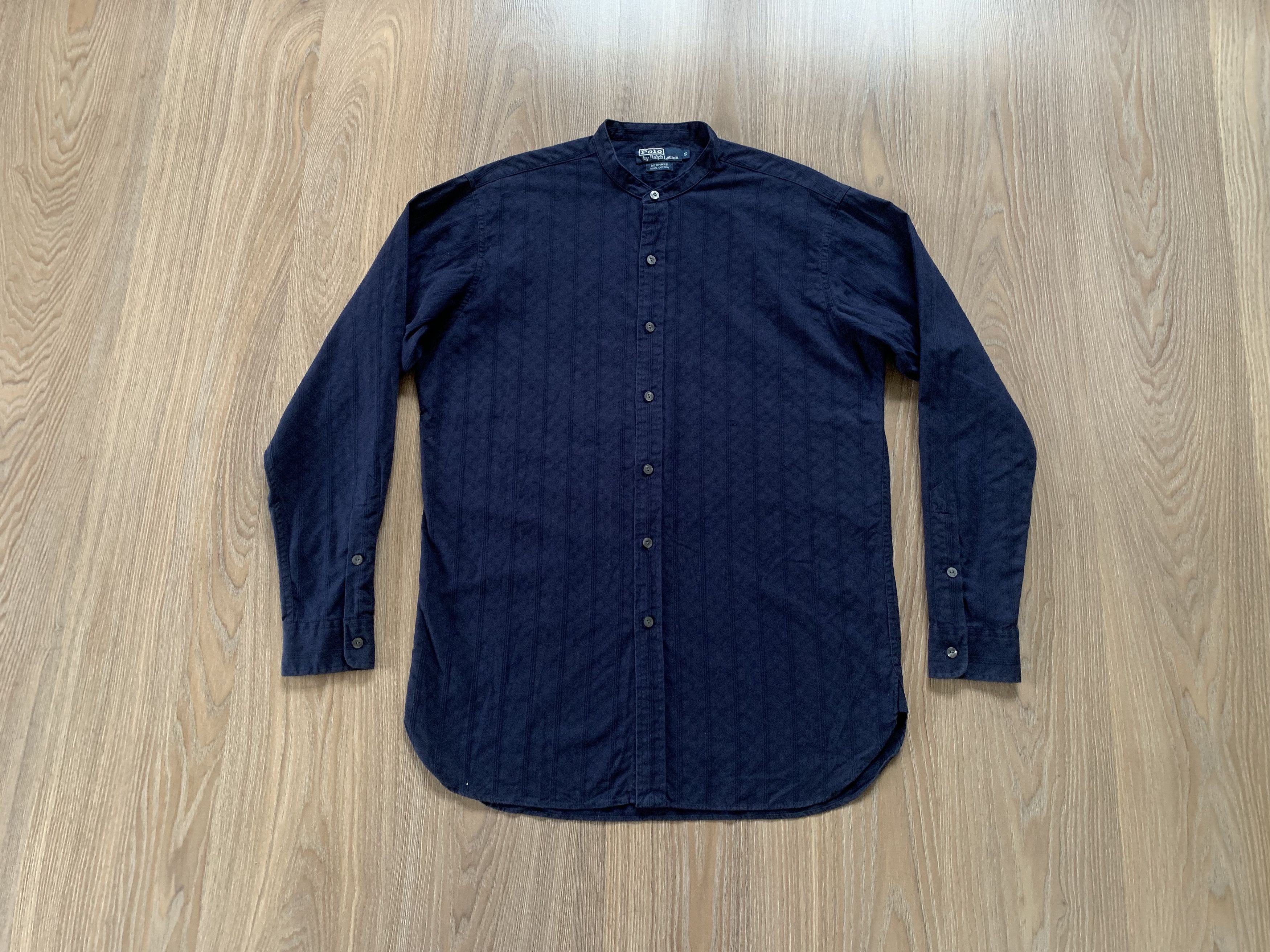 Polo Ralph Lauren Polo Ralph Lauren Bernard Band Collar Navy Blue Shirt Size US S / EU 44-46 / 1 - 1 Thumbnail