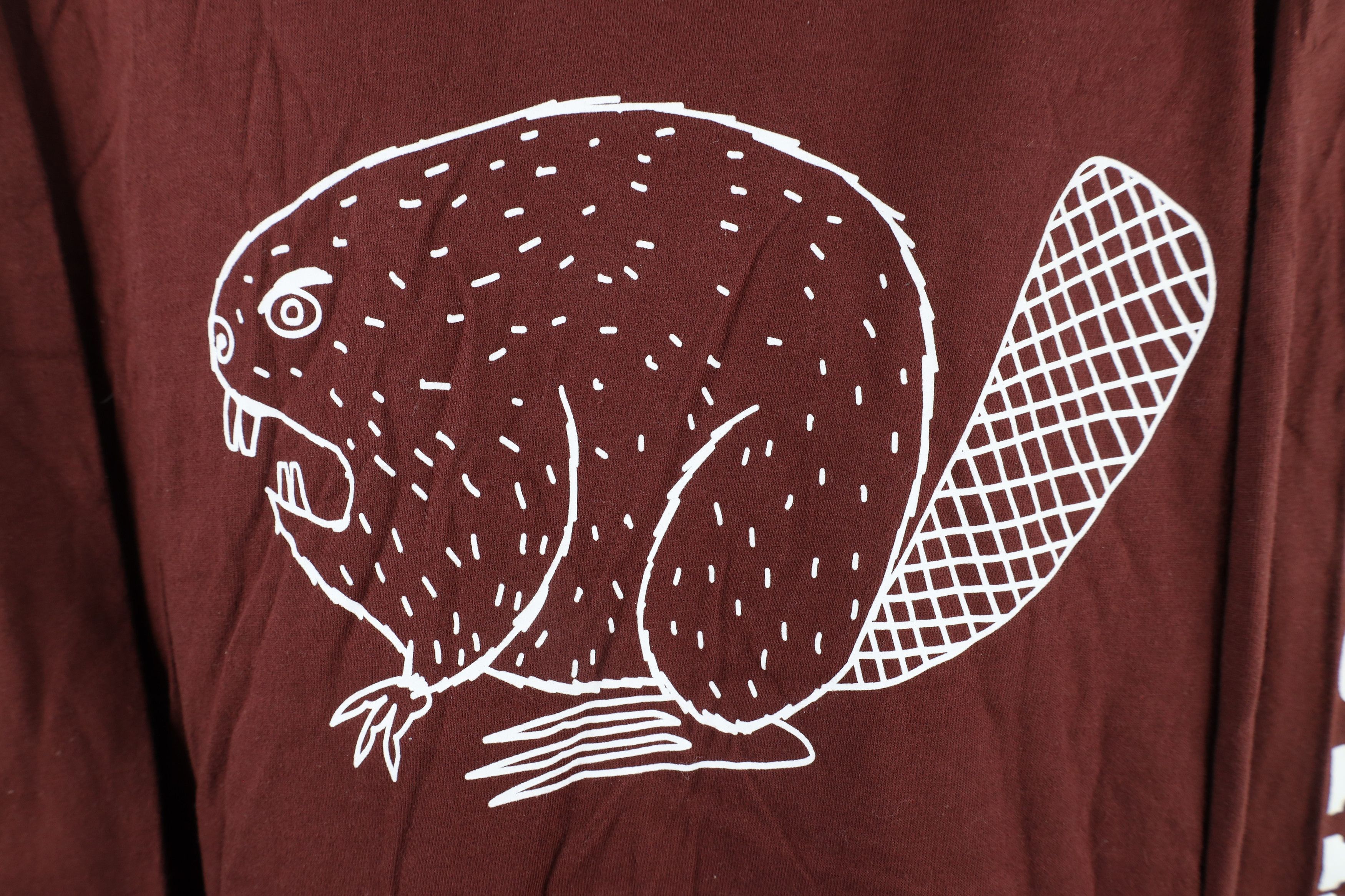 Duluth Trading Company × Vintage Duluth Trading Longtail Beaver Long Sleeve T-Shirt Burgundy Size US XL / EU 56 / 4 - 5 Thumbnail