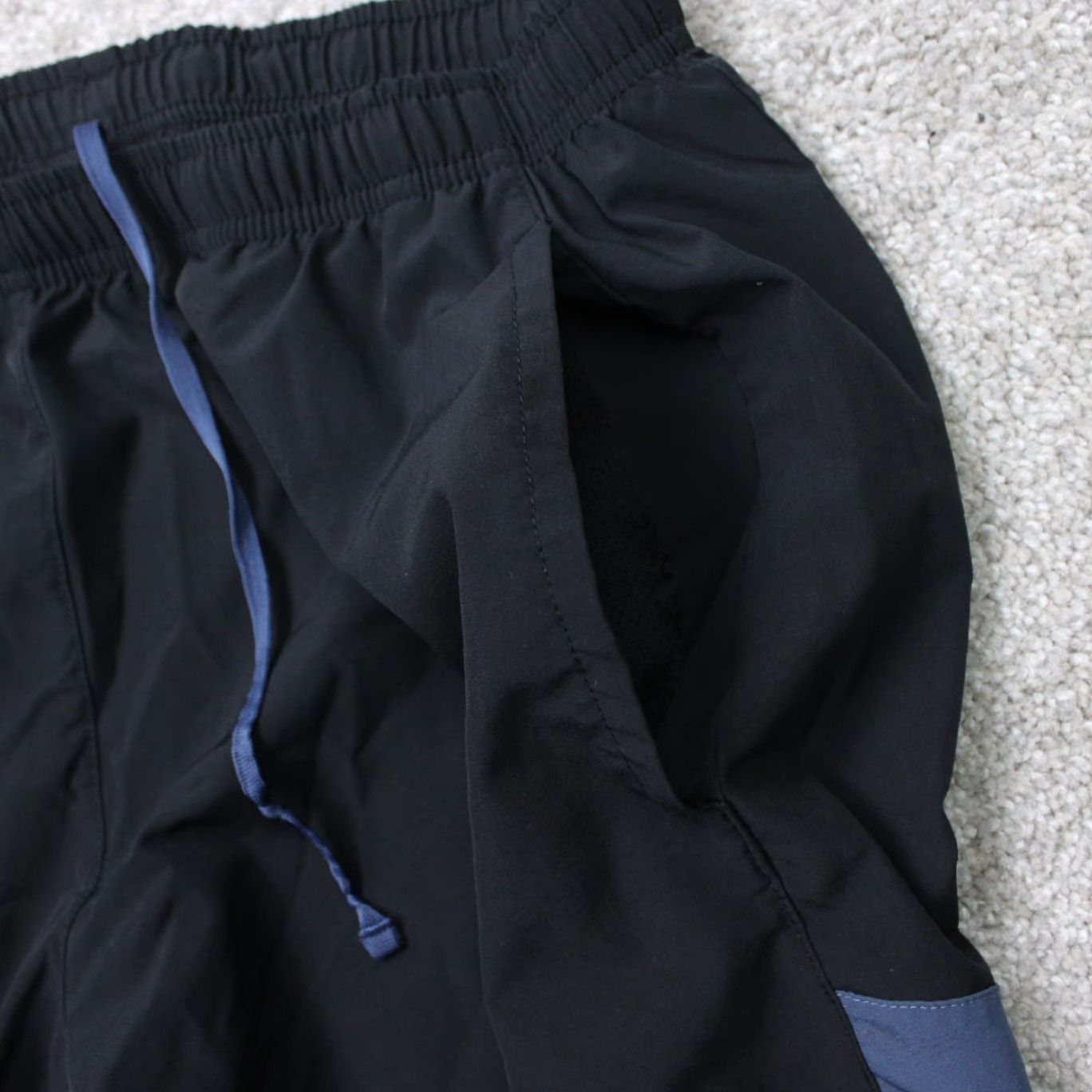 Vintage Skora Shorts Mens Medium Black/Blue Quick Dry Drawstring Athletic Stretch Bermuda Size US 31 - 5 Thumbnail