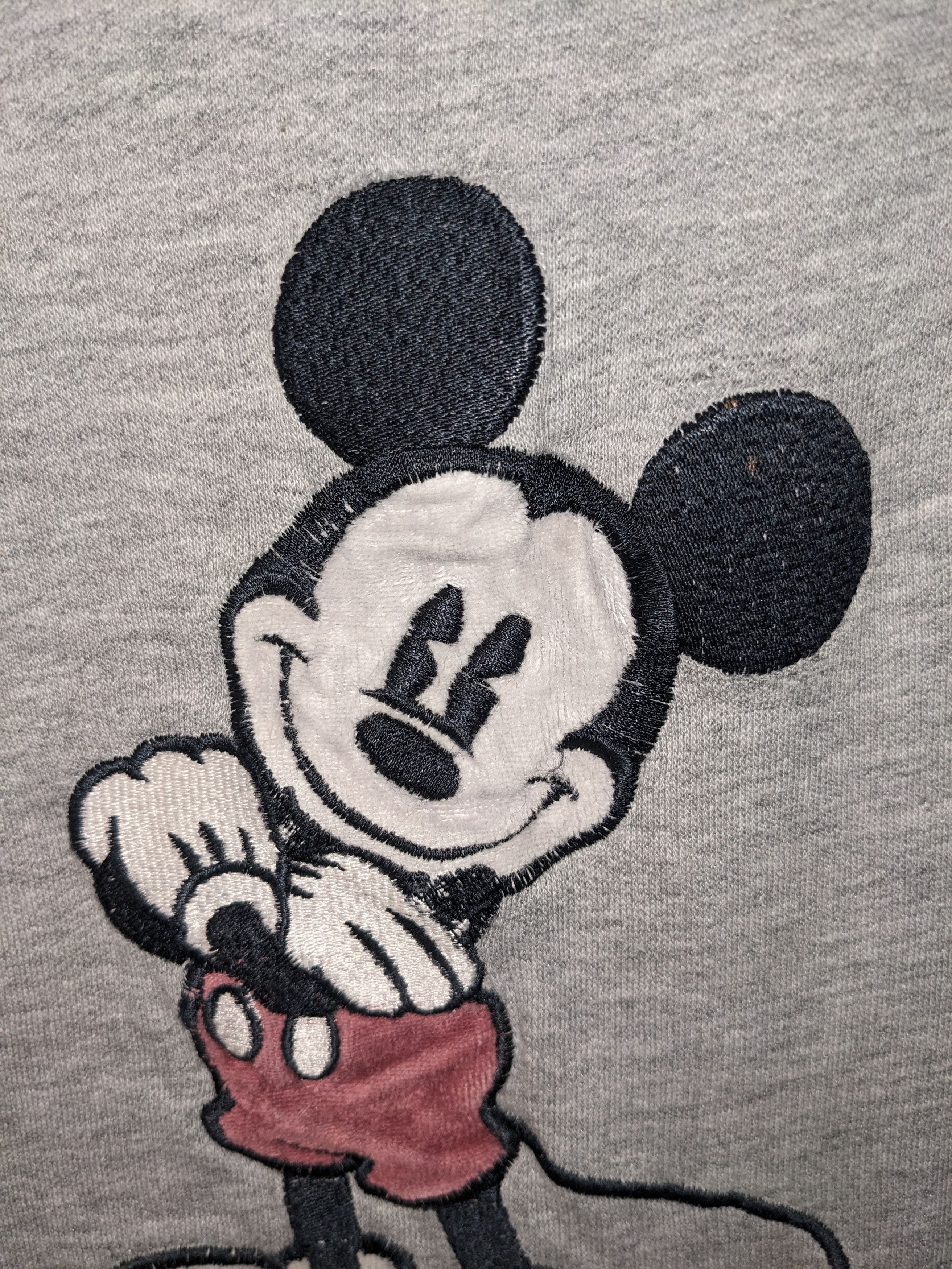 Disney × Vintage Vintage Y2K Mickey Mouse Disney Gray Large Sweatshirt Size US L / EU 52-54 / 3 - 5 Thumbnail