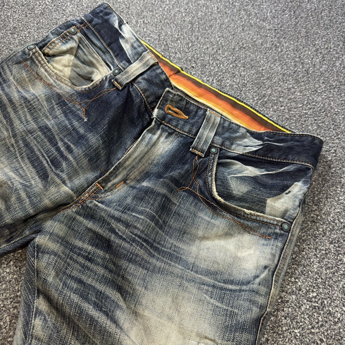 Kapital Vintage Flared Thrashed Edwin Clawmark Jeans Denim Size US 32 / EU 48 - 18 Thumbnail