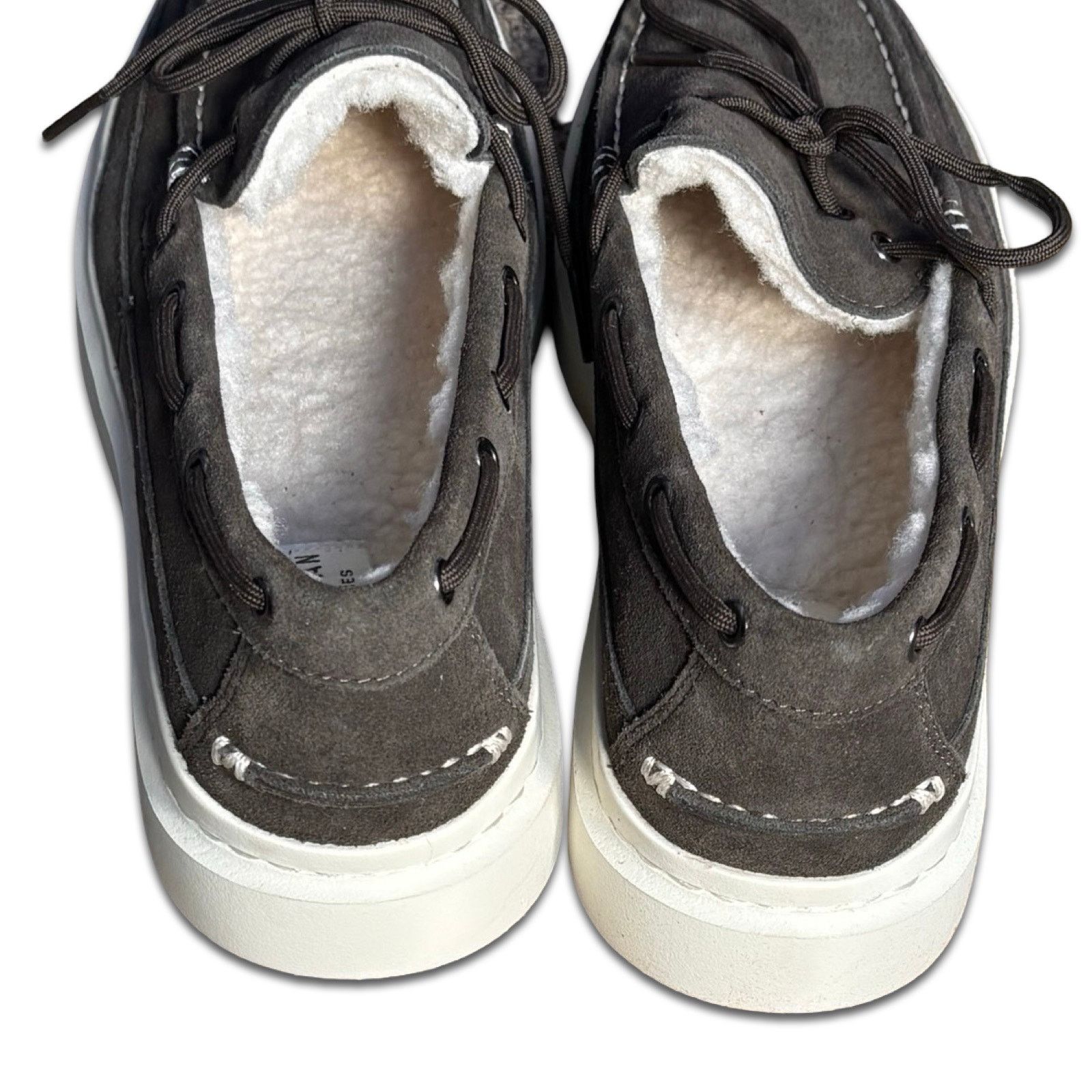 Cole Haan Cole Haan Grand Pro Rally Faux Fur Lined Suede Boat Shoes Size US 10.5 / EU 43-44 - 5 Thumbnail
