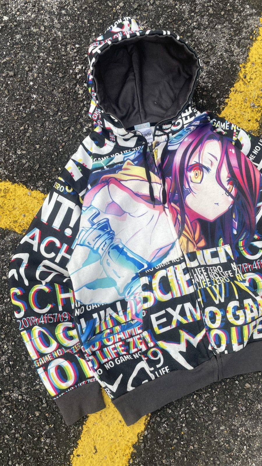 Anime × Cartoon Network × Japanese Brand Rare Limited Edition Overprint Cospa Anime No Game No Life Size US L / EU 52-54 / 3 - 2 Thumbnail
