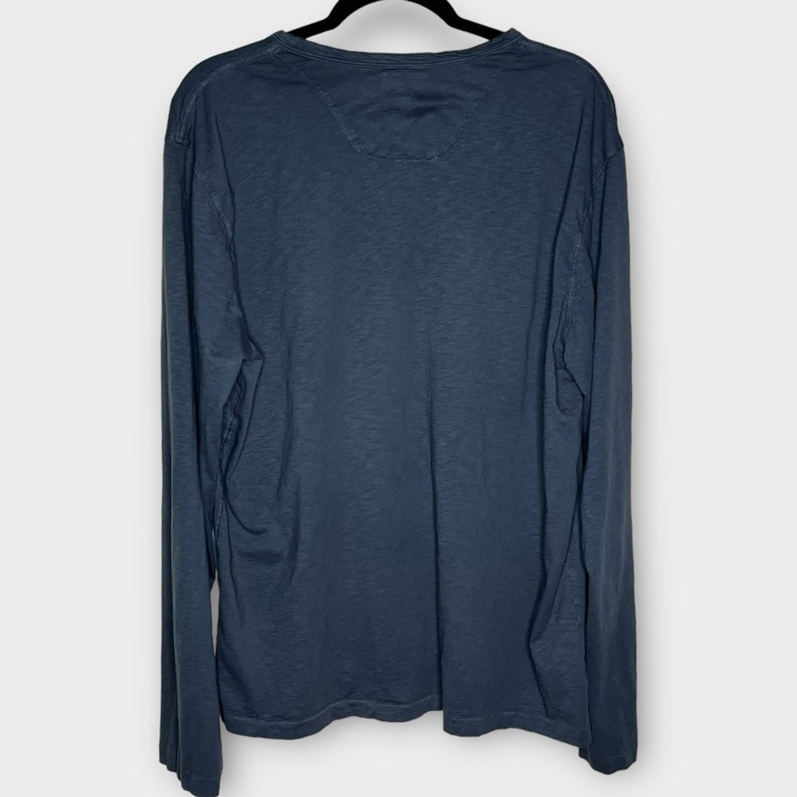 Aether Apparel AETHER Apparel Charcoal Long Sleeve Pima Cotton Emery Henley Size US XXL / EU 58 / 5 - 2 Thumbnail
