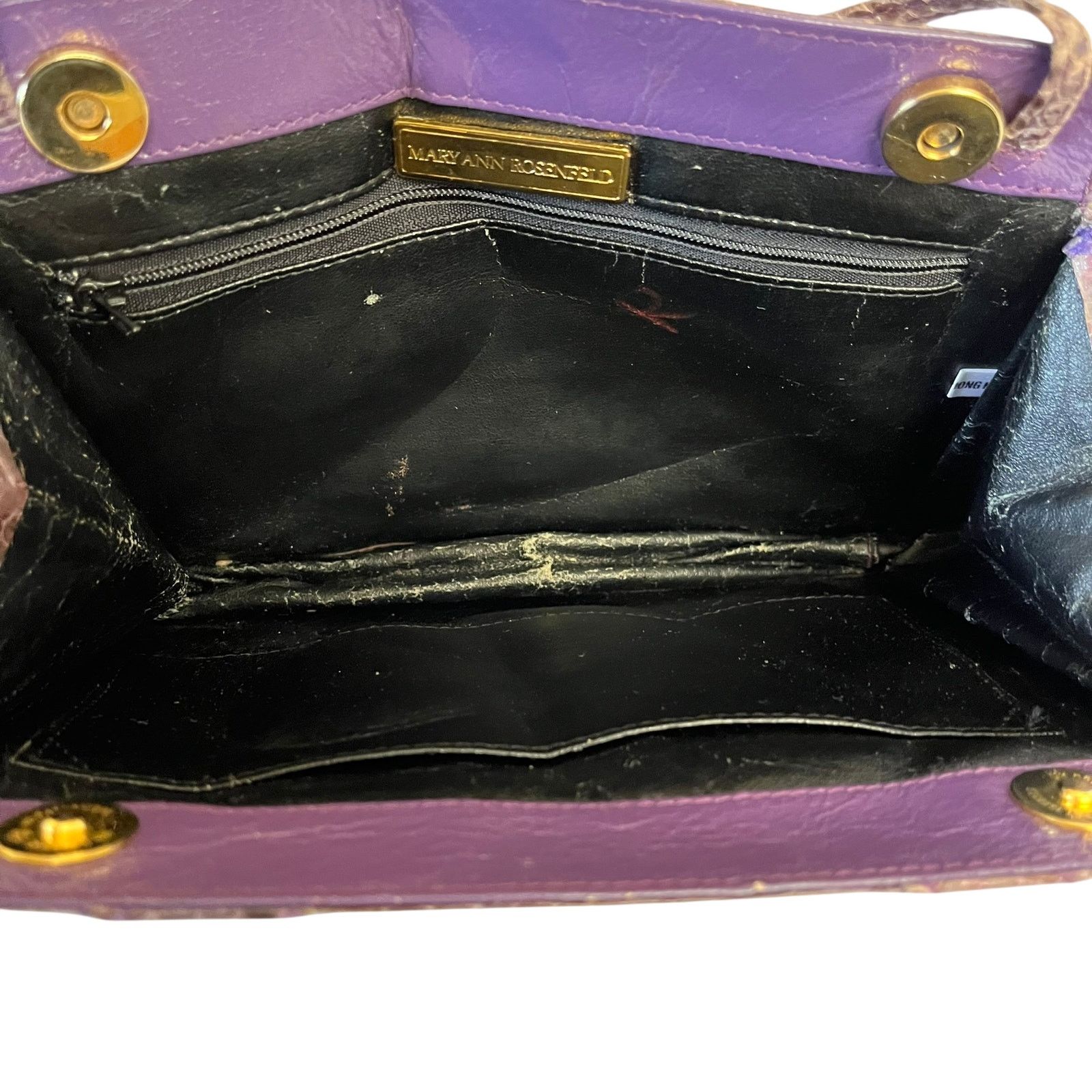 Mary McFadden × Vintage Vintage Mary McFadden Purple Snake Shoulder Bag Crossbody Size ONE SIZE - 4 Thumbnail