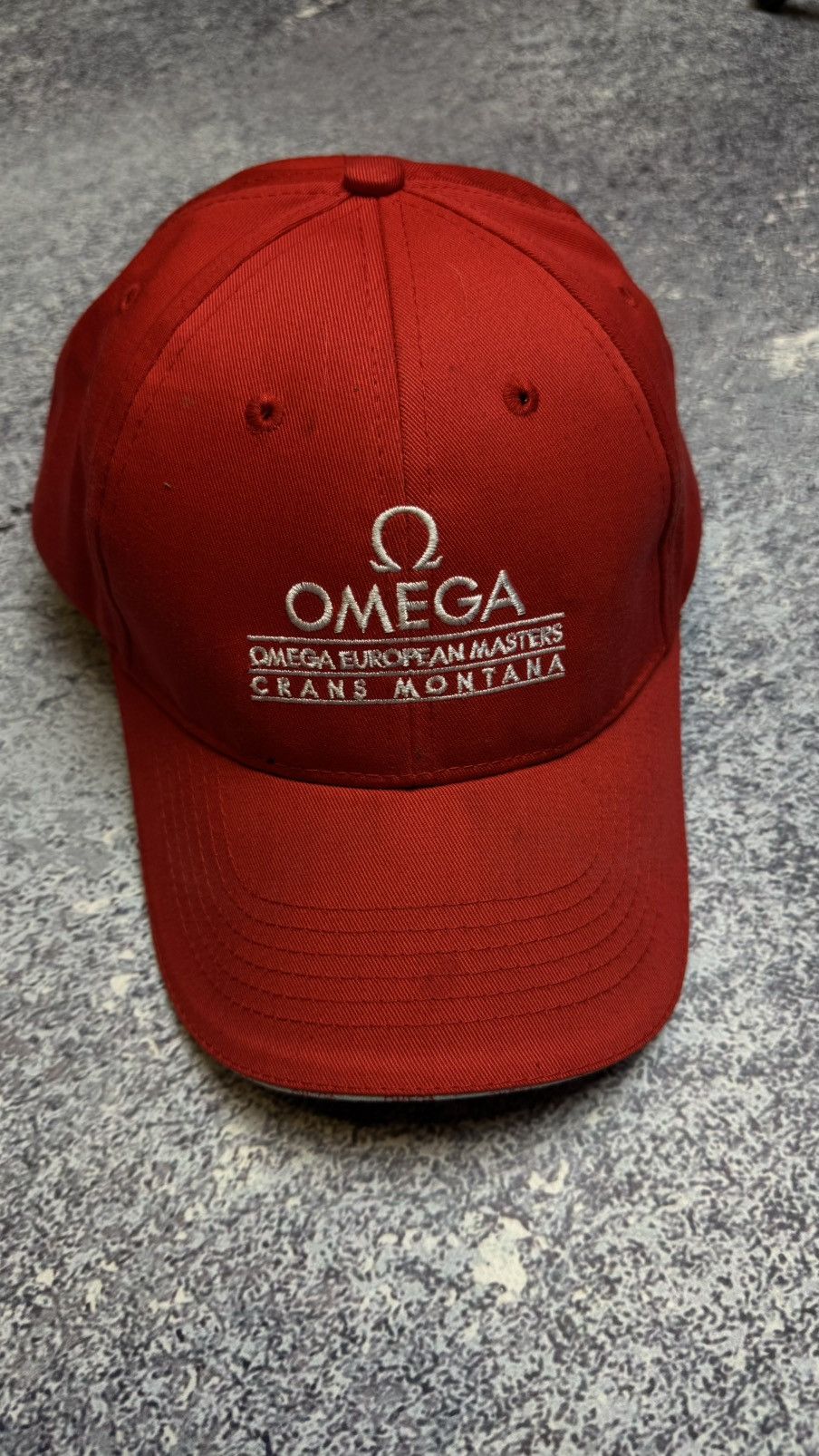 Omega × Vintage OMEGA CAP RED/WHITE EMBROIDERED ADJUSTABLE CAP Size ONE SIZE - 2 Thumbnail