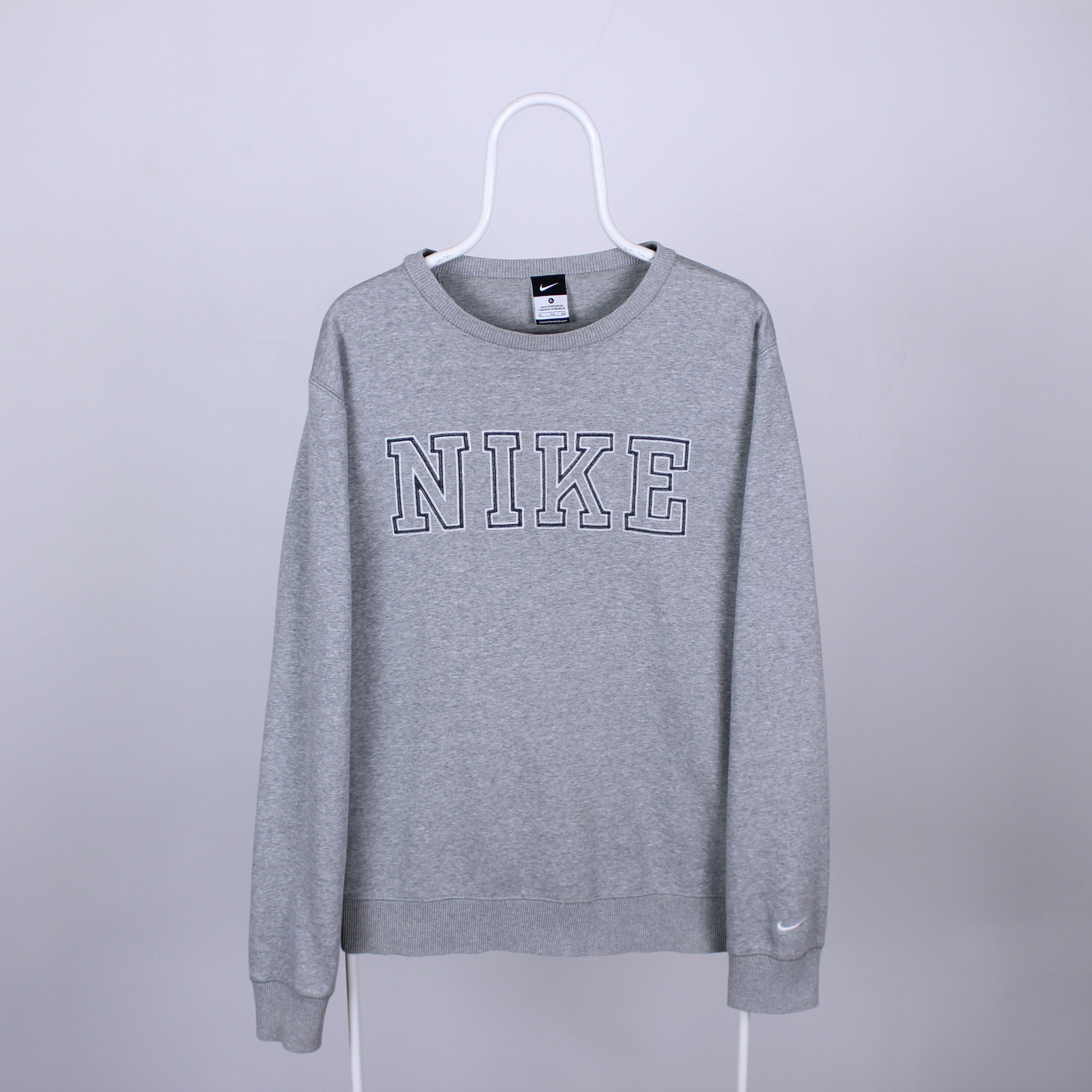 Nike Nike sweatshirt cent logo big L XL gray Size US L / EU 52-54 / 3 - 3 Thumbnail