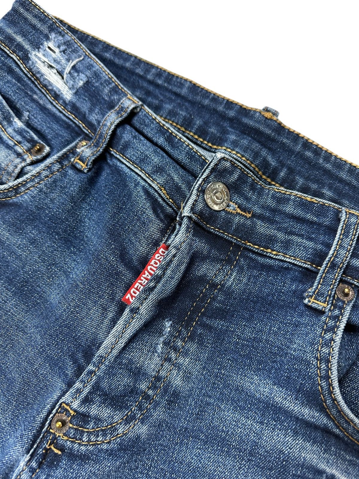 Dsquared2 Dsquared2 Ripped Dirty Distressed Style Denim Jeans Shorts Size US 31 - 4 Thumbnail