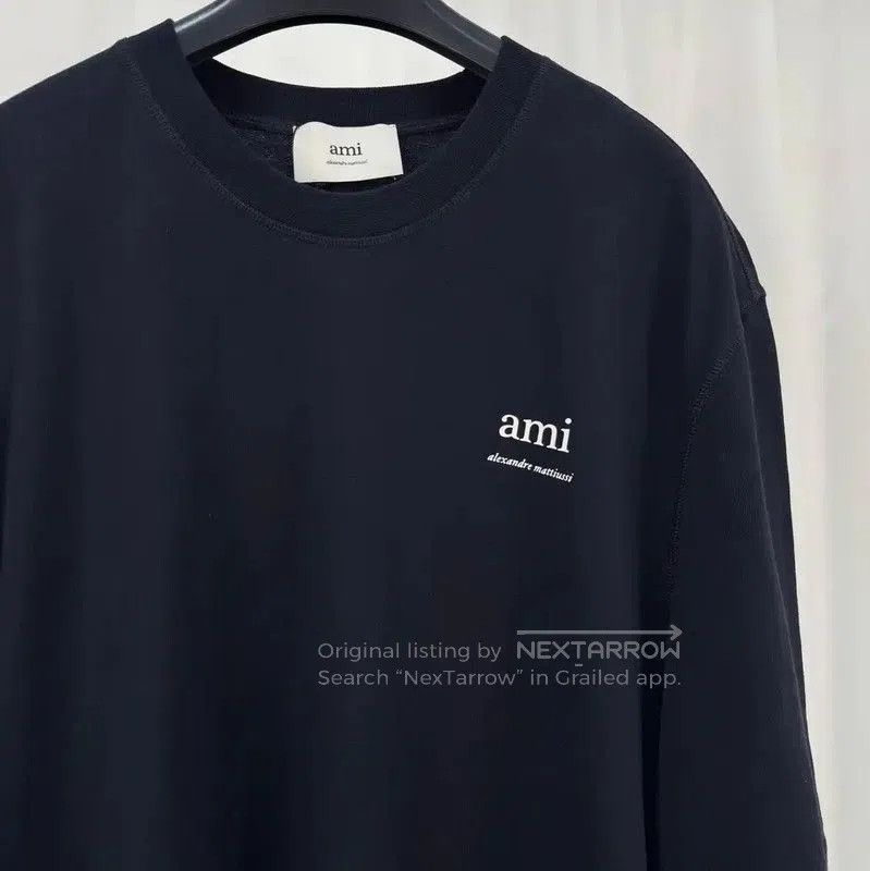 AMI AMI Black Cotton Logo Short Sleeve T-Shirt . Size US L / EU 52-54 / 3 - 3 Thumbnail