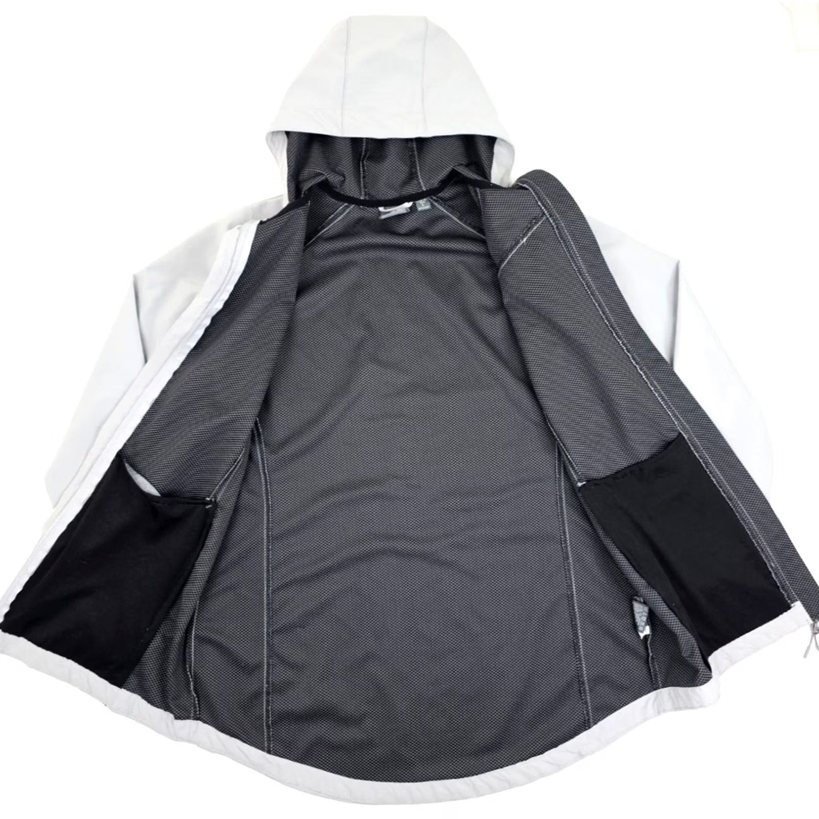 New Balance New Balance Softshell Hooded Water Resistant Jacket Women L Gray Full Zip Size L / US 10 / IT 46 - 4 Thumbnail