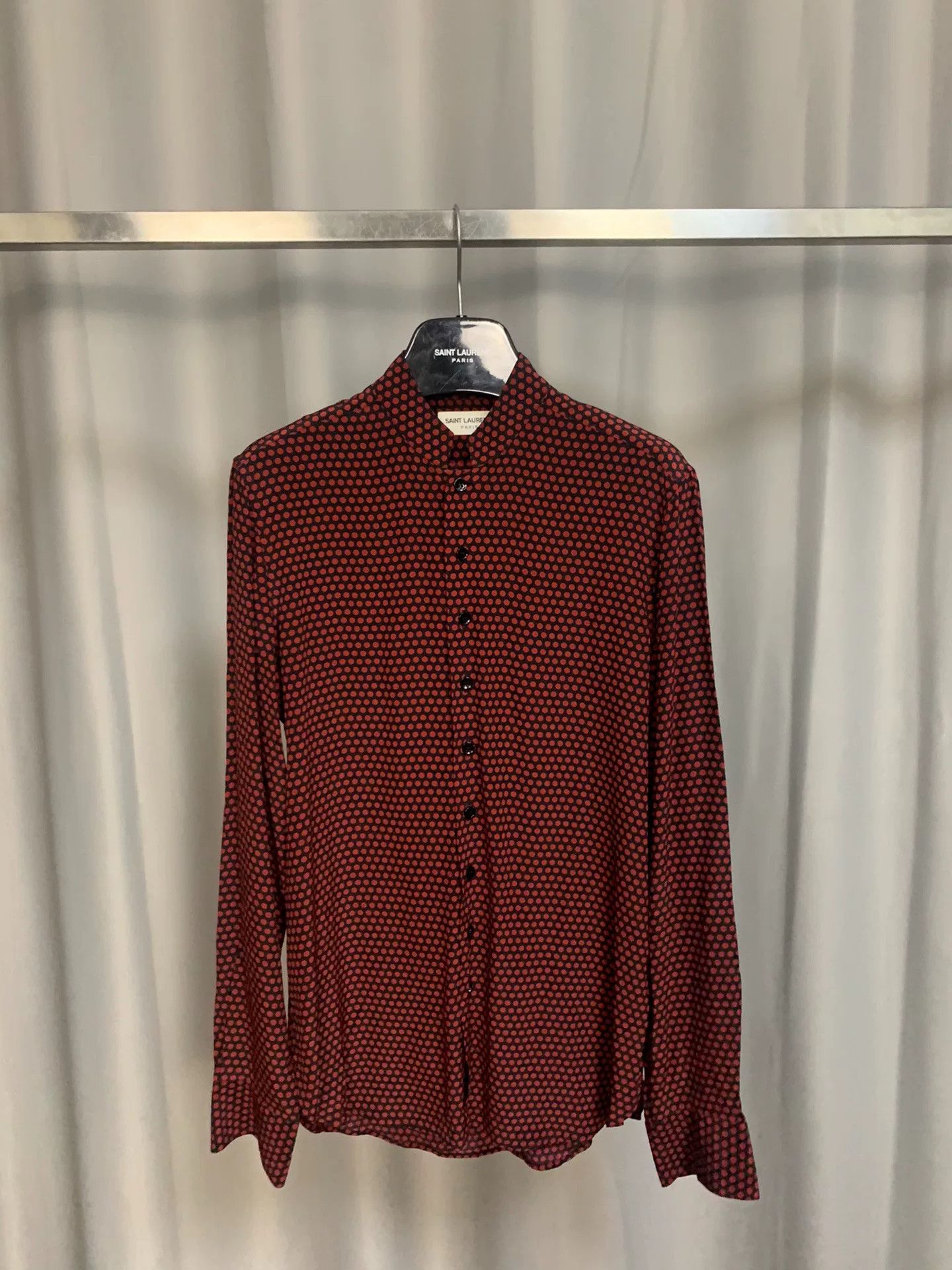 Saint Laurent Paris Saint Laurent 2015SS Silk Polka Dot Shirt Size M / US 6-8 / IT 42-44 - 1 Thumbnail