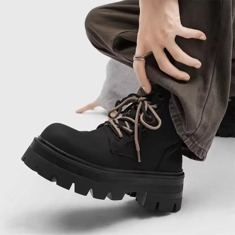 Japanese Brand Black Combat Boots Size US 10 / EU 43 - 4 Thumbnail