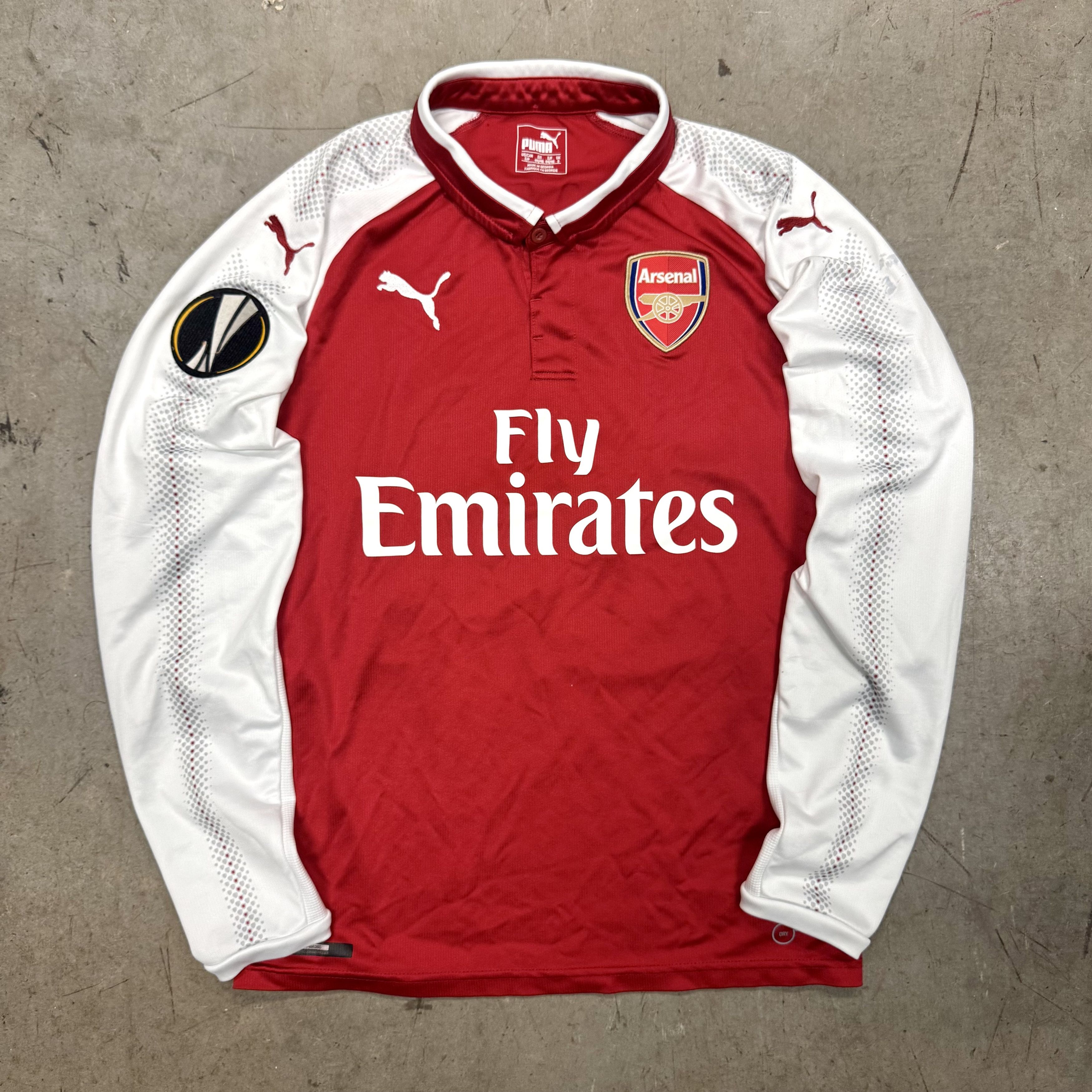 Arsenal Puma #24 Bellerin 2017/18 Home Europa League Jersey