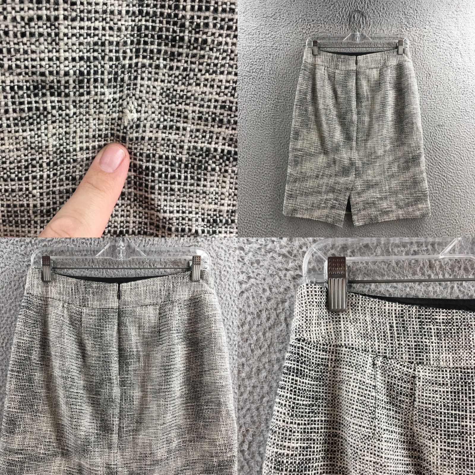 Banana Republic Banana Republic Skirt Womens 6 Gray Cotton Blend Tweed Straight & Pencil Casual Dress Pant? Size 28" / US 6 / IT 42 - 8 Thumbnail