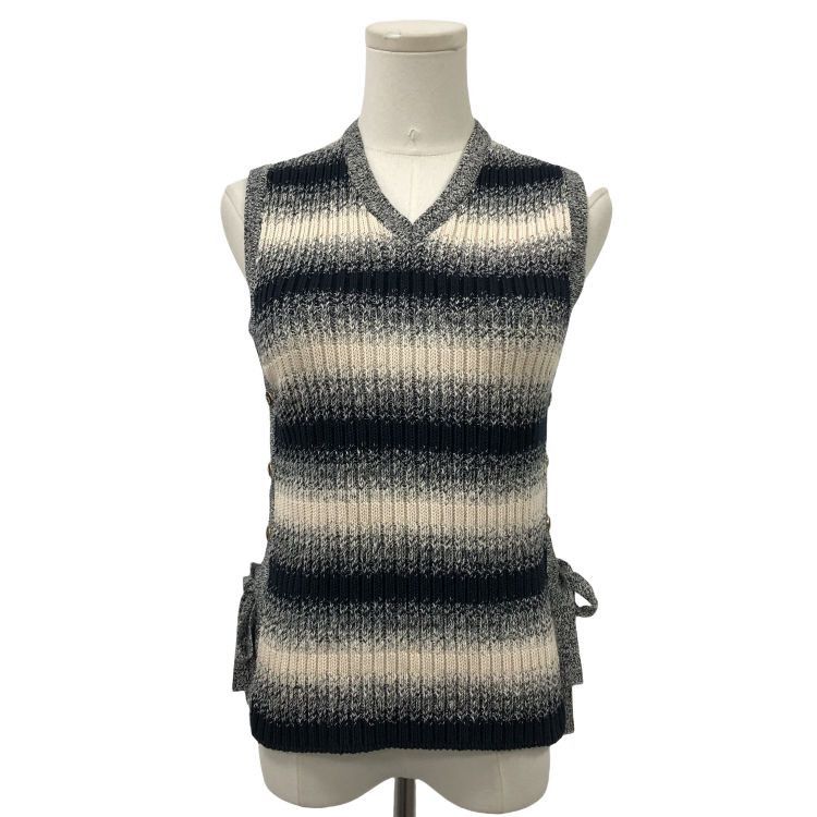 Dior Christian Dior Striped Knit Vest Size 36 Size XS / US 0-2 / IT 36-38 - 1 Thumbnail