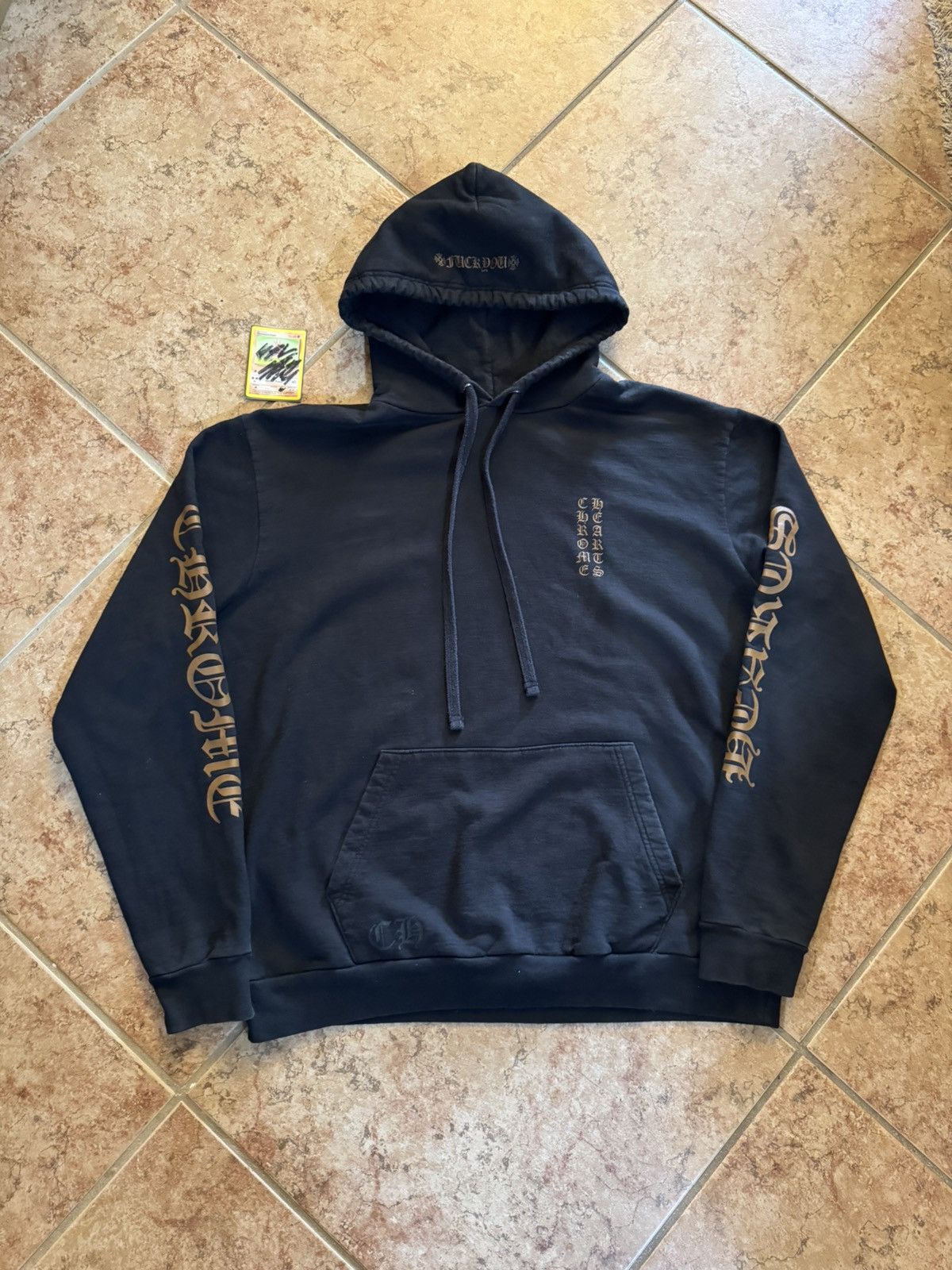 Chrome Hearts Vertical Logo Hoodie | Grailed