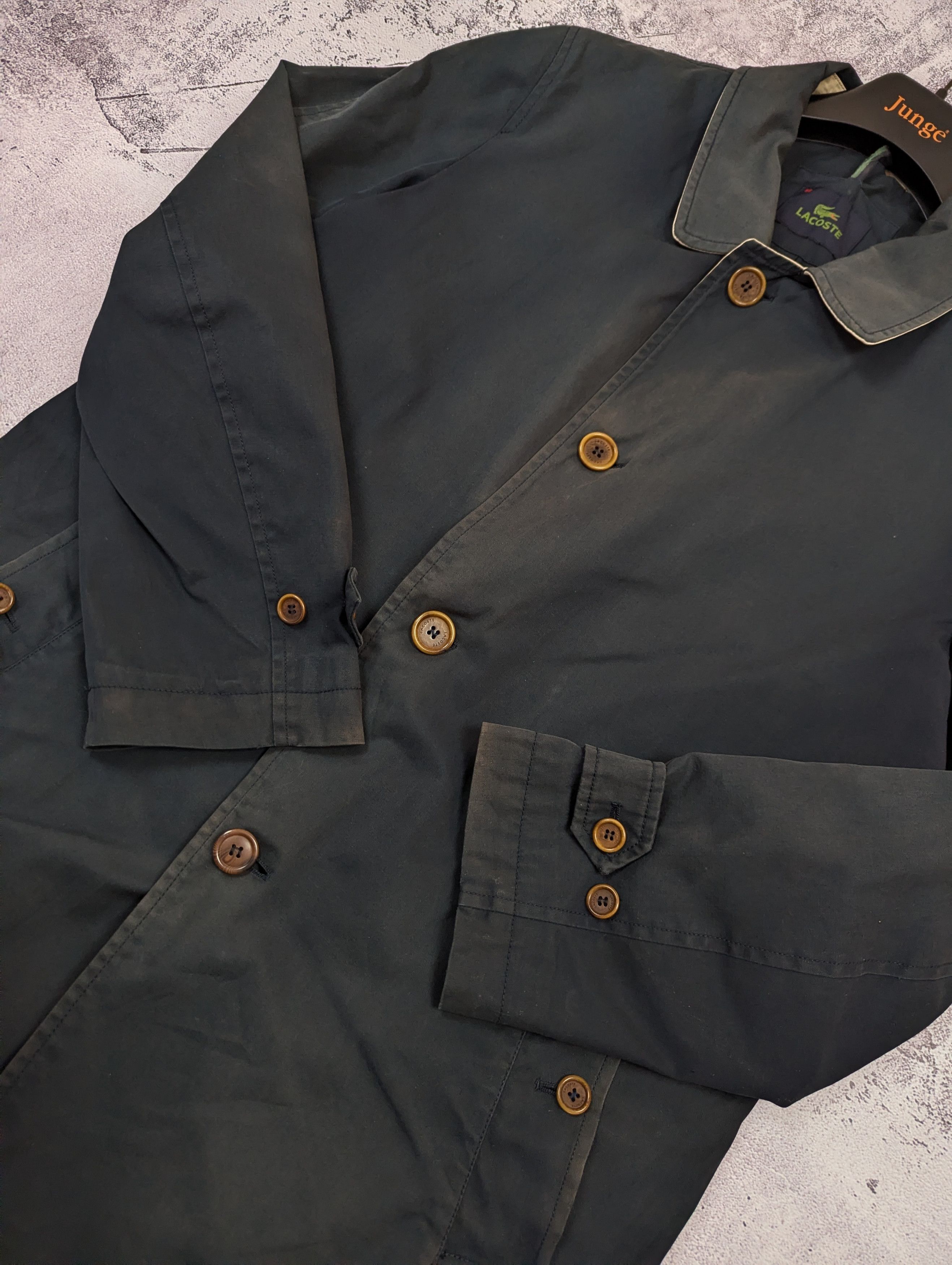 Lacoste VTG Lacoste Faded Distressed Trench Coat 52 Size US L / EU 52-54 / 3 - 8 Thumbnail