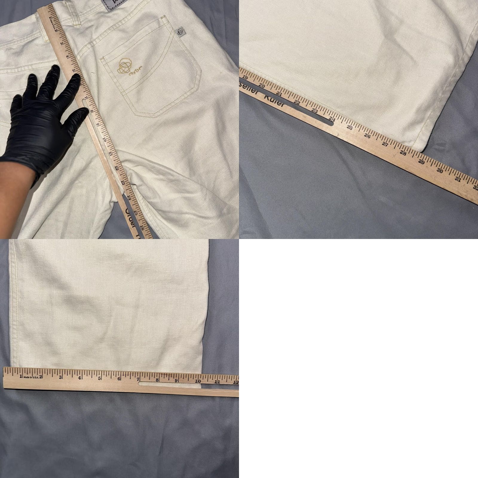 Patagonia Patagonia Pants Womens 10 White Cotton Hemp Denim Straight Leg Chino Casual Size 32" / US 10 / IT 46 - 8 Thumbnail
