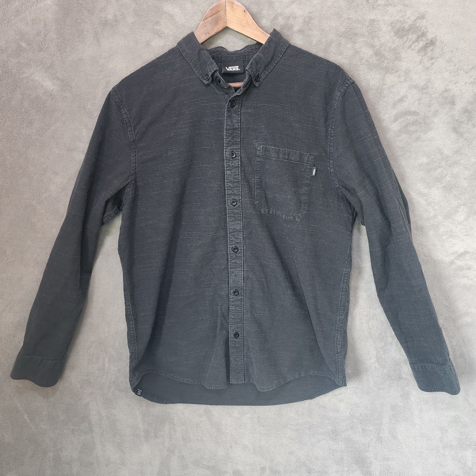 Vans Vans Men's Medium Grey Long Sleeved Button-Up Shirt Size US M / EU 48-50 / 2 - 1 Thumbnail
