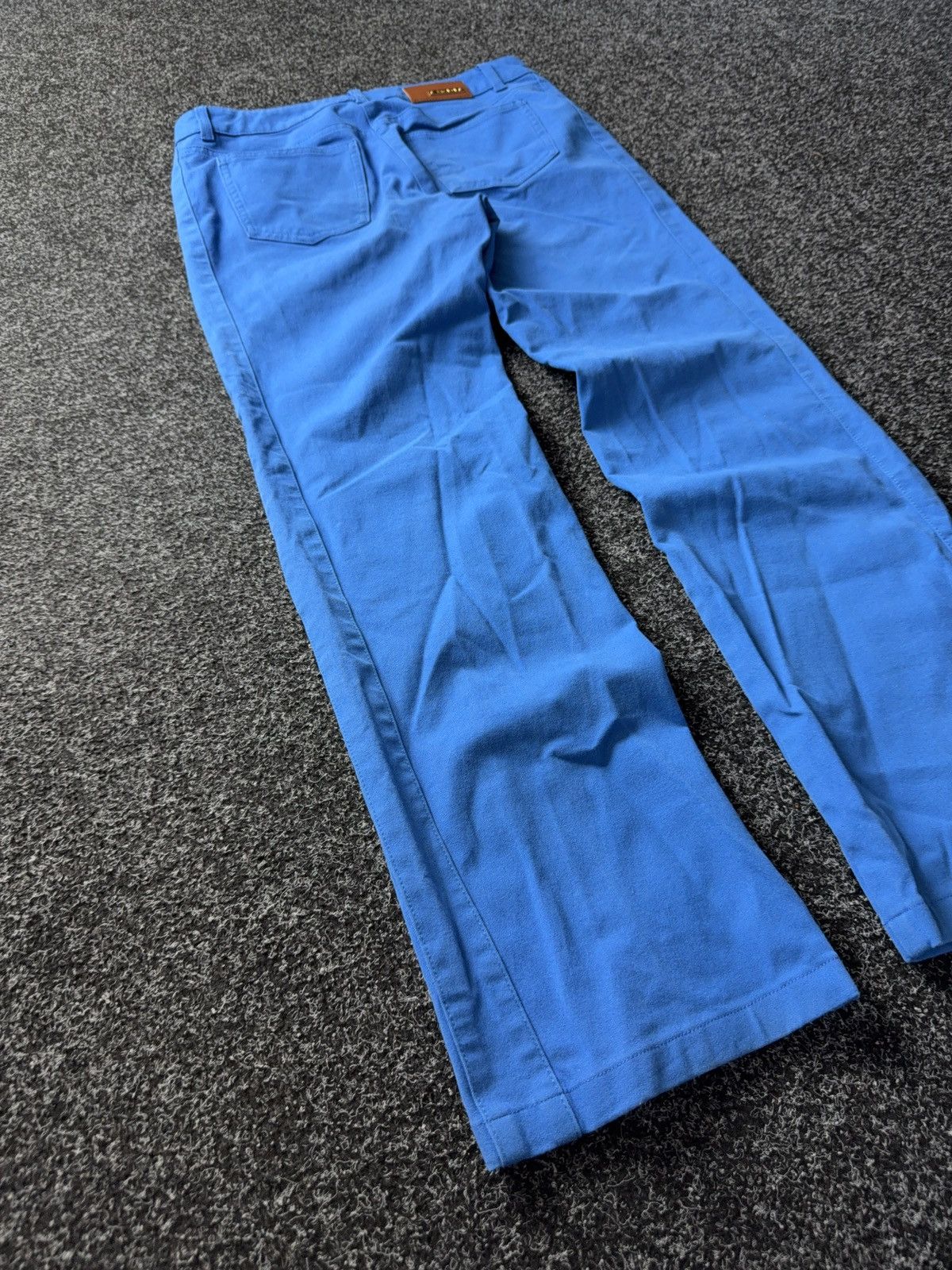 Escada Avant Garde Luxury Designer Escada gold logo Blue pants Size 31" - 11 Thumbnail