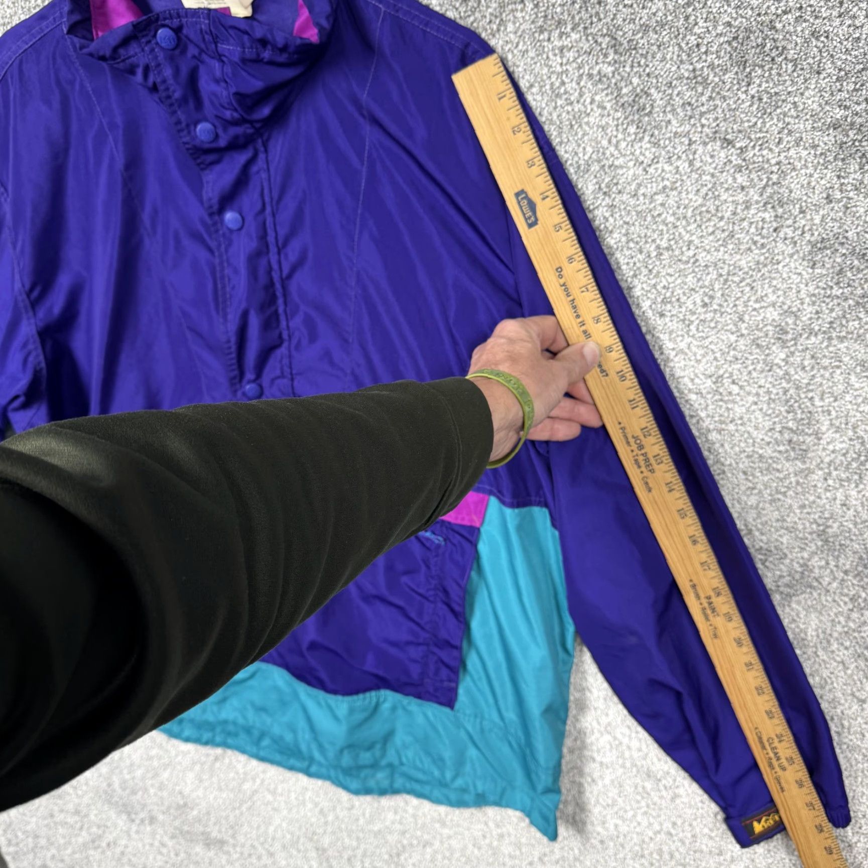 Vintage VINTAGE REI CO-OP Jacket Mens Large Purple Teal Anorak Windbreaker Pullover Size US L / EU 52-54 / 3 - 3 Thumbnail
