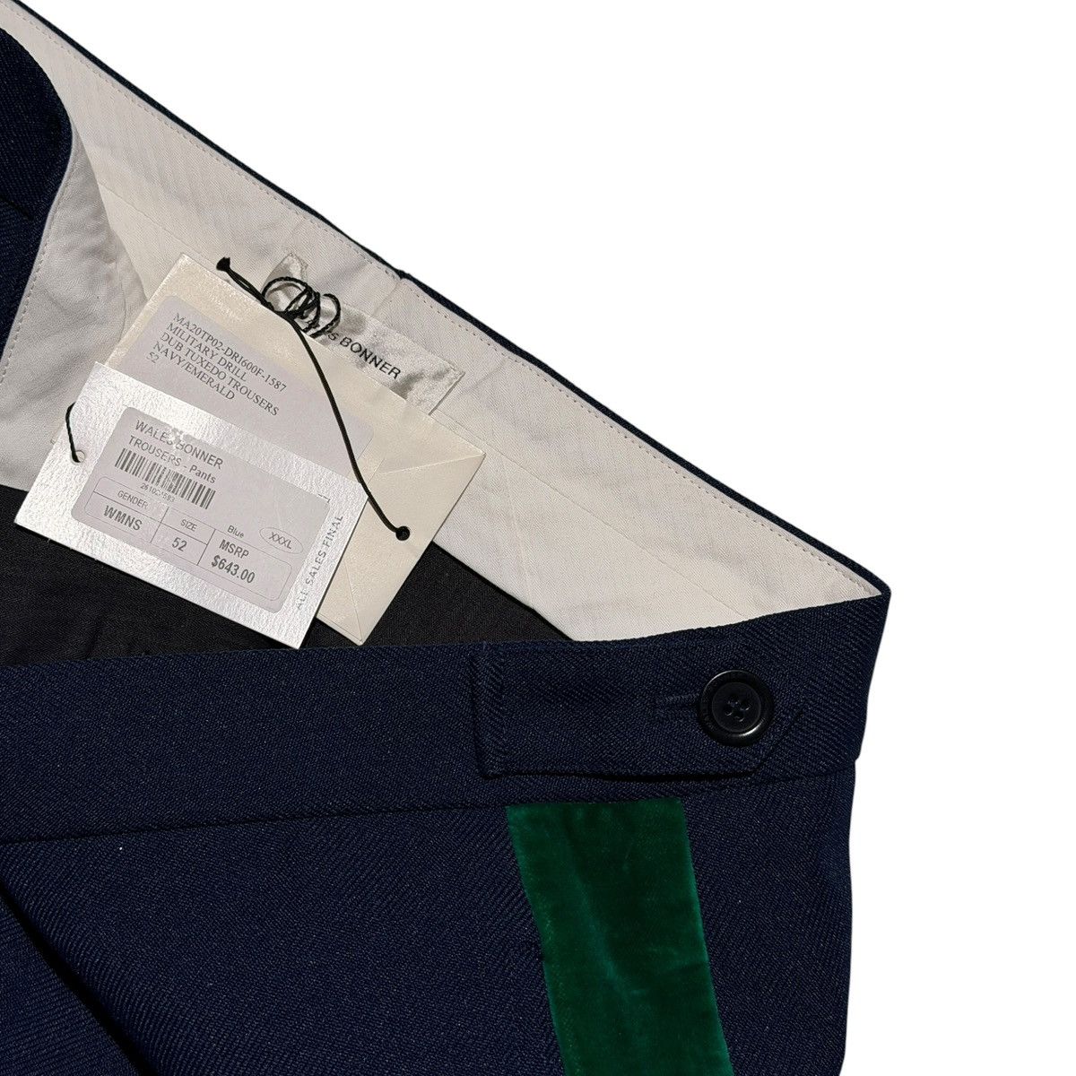 Wales Bonner Satin stripe military drill trouser Size US 36 / EU 52 - 2 Thumbnail