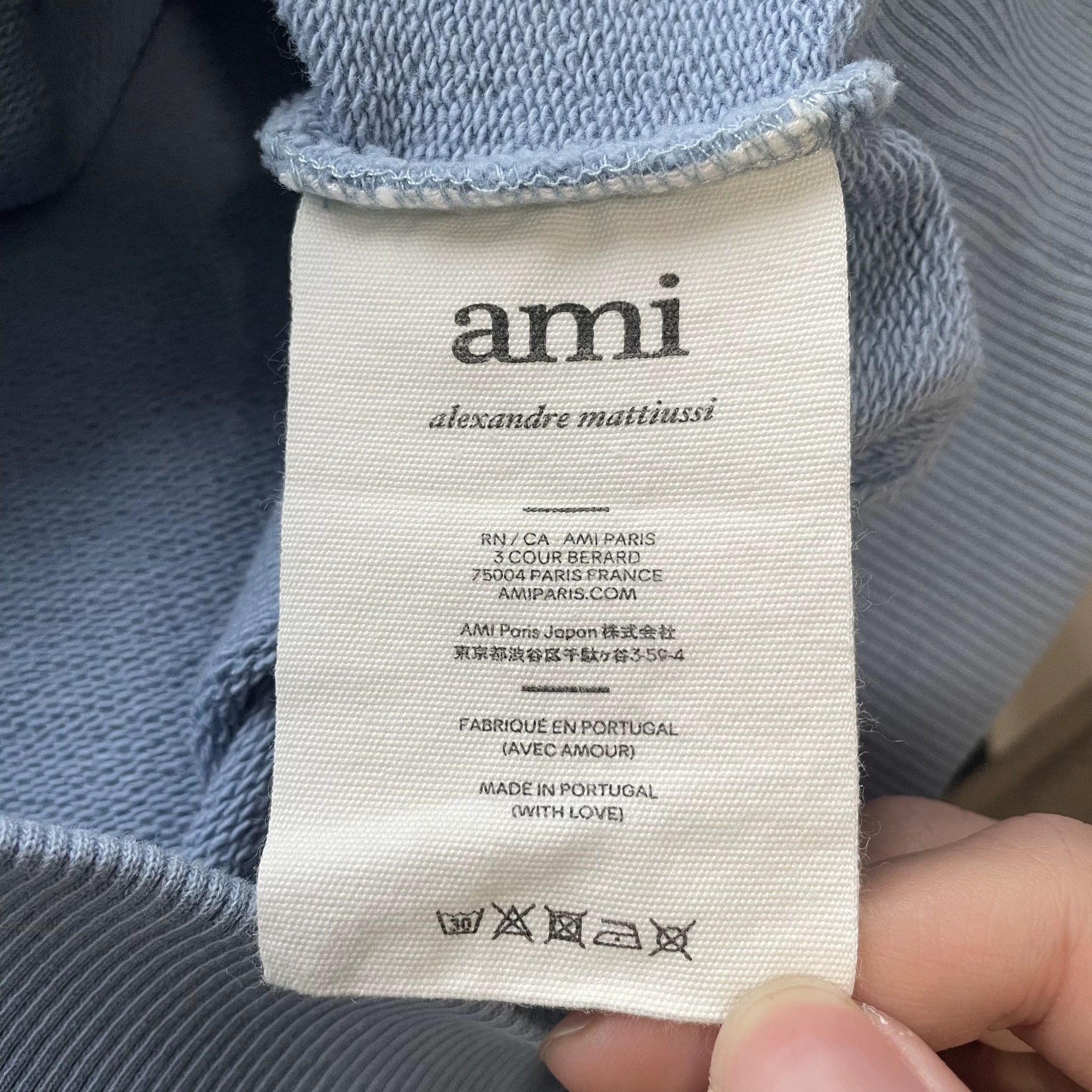 AMI 98 New AMIPARIS Heart Embroidery Unisex Baby Blue Hoodie M Size M / US 6-8 / IT 42-44 - 5 Thumbnail