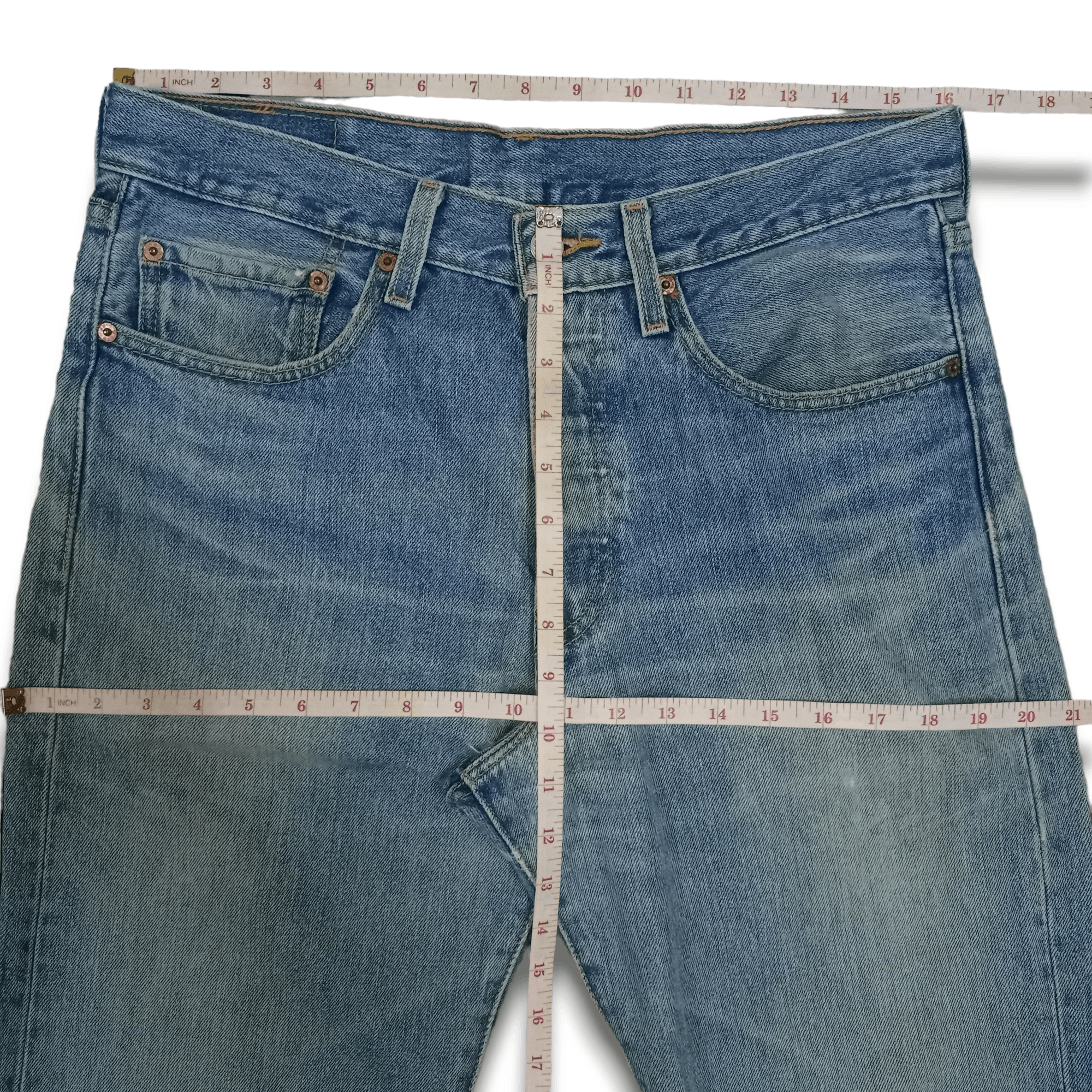 Levi's Vintage 90s Levis 501 Blue Wash Distressed Baggy Jeans 32x31 Size US 32 / EU 48 - 11 Thumbnail