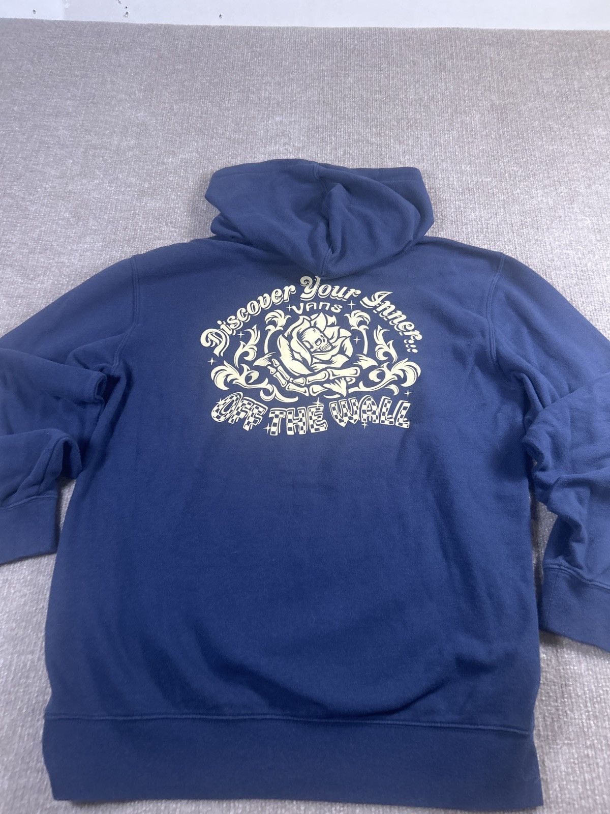 Vans Vans Men’s Hoodie Size S Navy Blue Skeleton Rose Graphic0072 Size US S / EU 44-46 / 1 - 4 Thumbnail