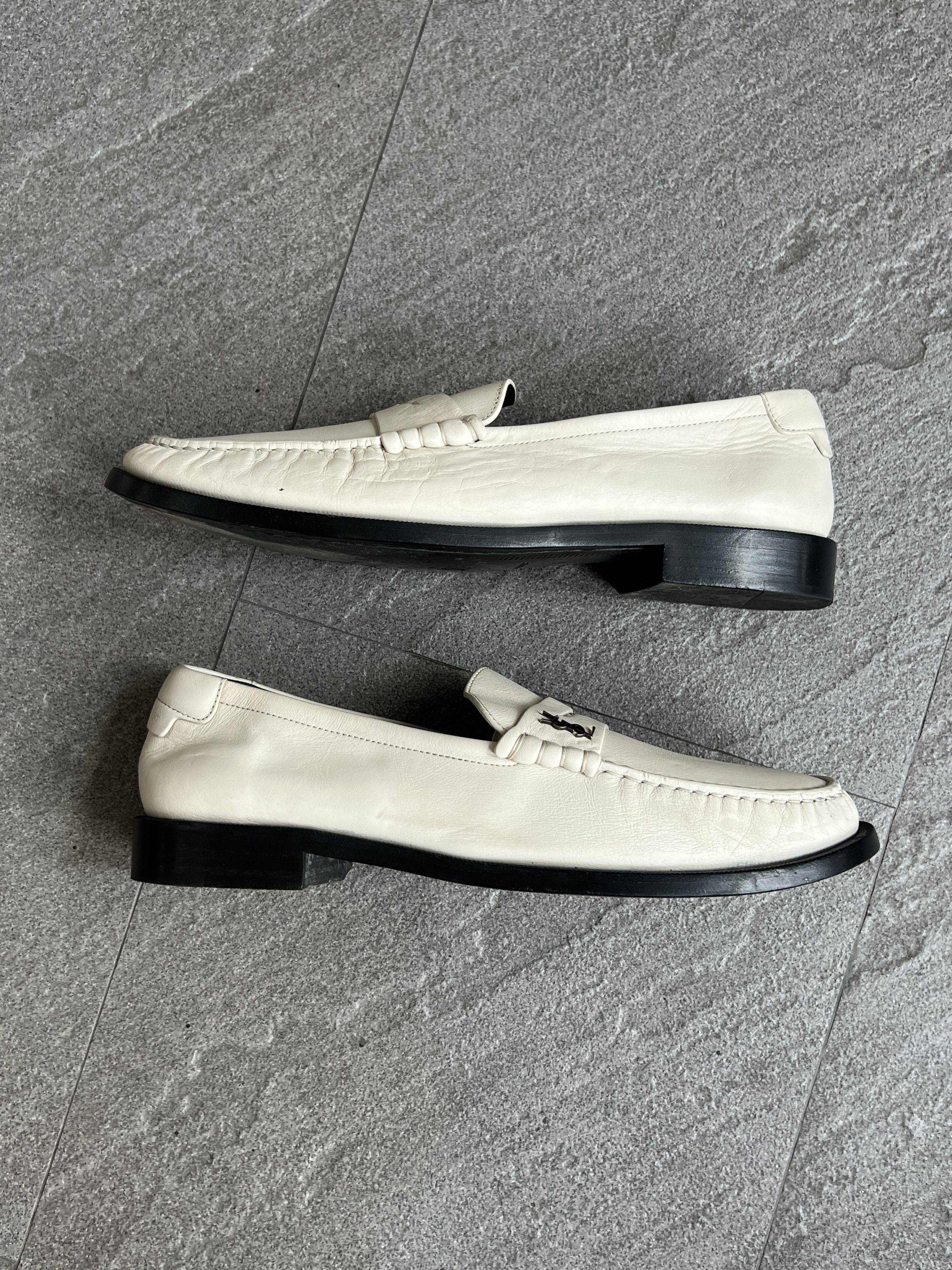 Yves Saint Laurent Saint Laurent YSL Ivory Leather Penny Loafers 43 Size US 10 / EU 43 - 8 Thumbnail